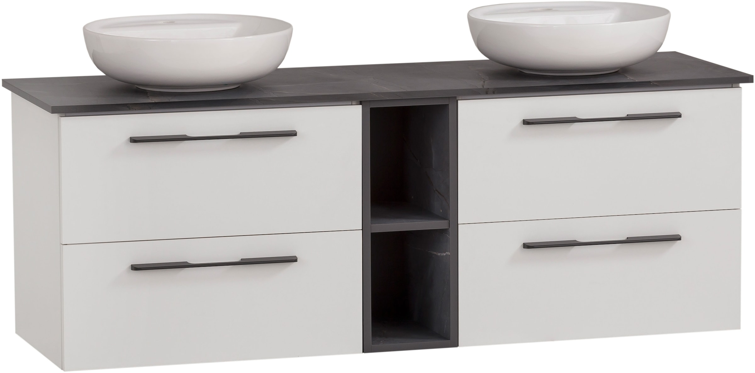 Schildmeyer Waschtisch »Maxim, Mattweiß + Marmor« 5 Stk. tlg. Made in Germany