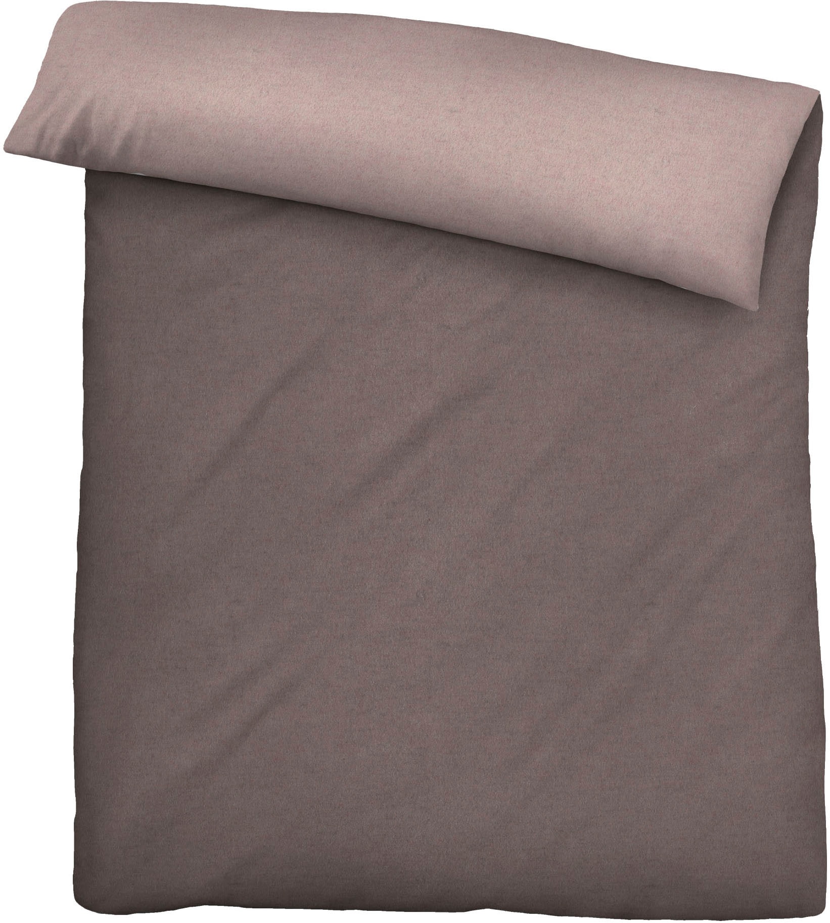 Biberna Wendebettwäsche »Hermal Biber, in Gr. 135x200, 155x220 oder 200x200 cm, Reißverschluss«, (2 tlg.), Bettwäsche in Melangeoptik, Winterbettwäsche, Made in Germany