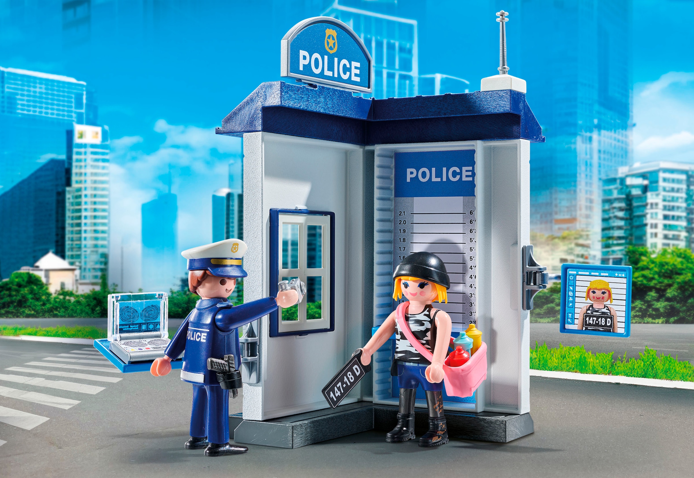 Playmobil® Konstruktions-Spielset »Polizei Ermittlungszimmer (71733), Playmobil Action Heroes«, (38 St.), Made in Europe