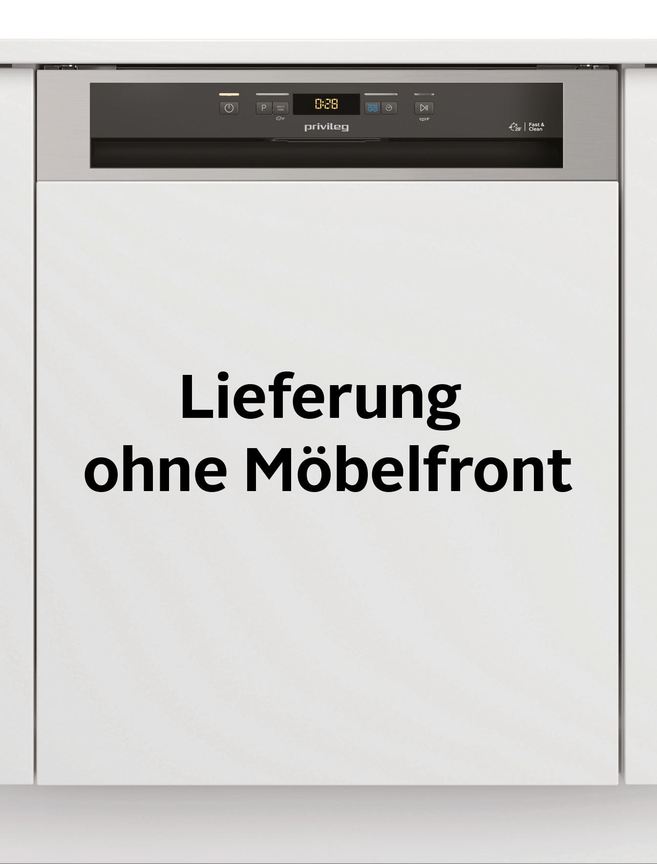 Privileg teilintegrierbarer Geschirrspüler "P0B ECO 2D541 S" 14 tlg. Maßgedecke Automatisches Türöffnungssystem mit Auto Door