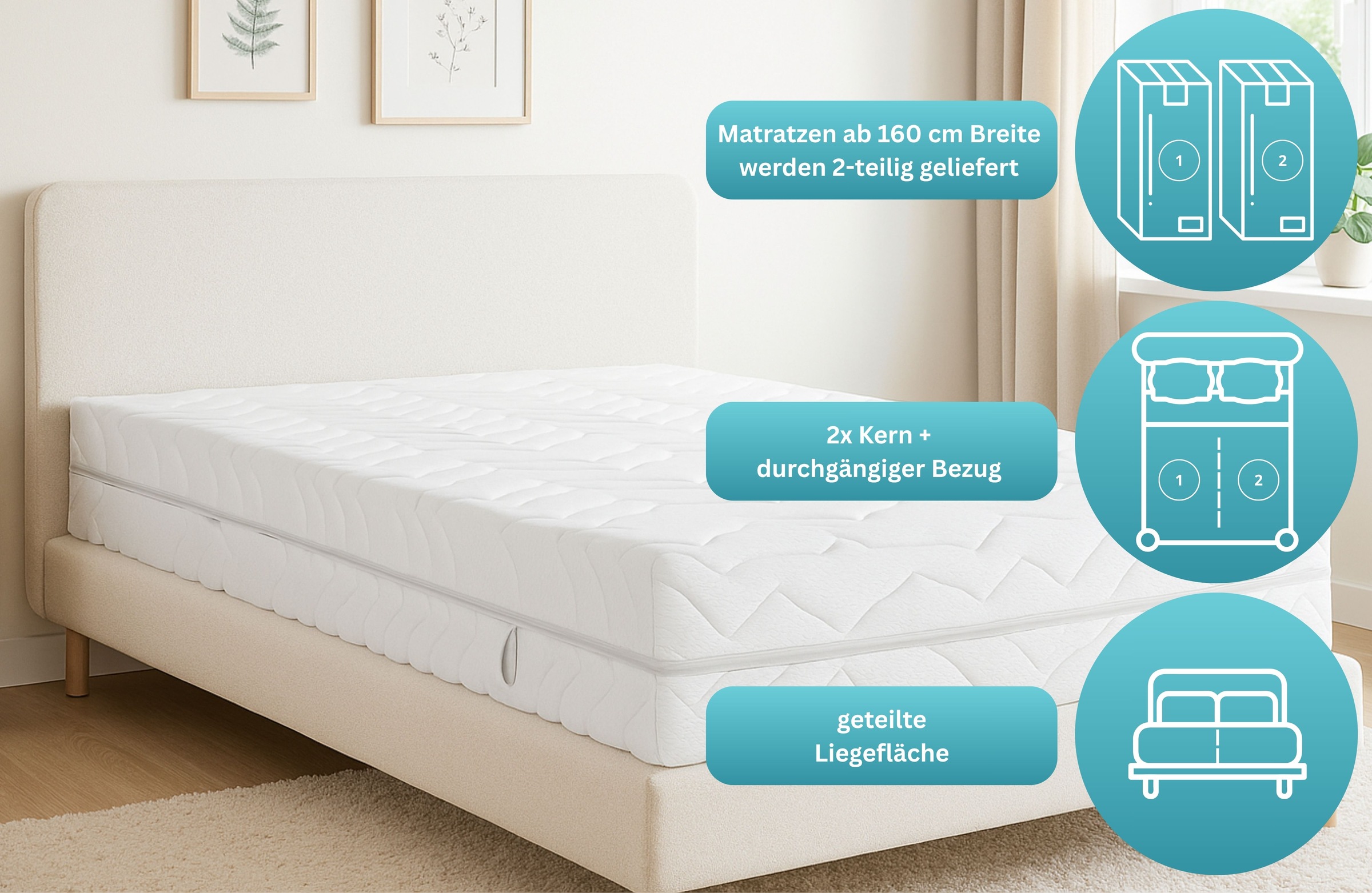 OTTO home Taschenfederkernmatratze "NEUHEIT: Tinden 22, 7 Zonen Matratze 90 günstig online kaufen