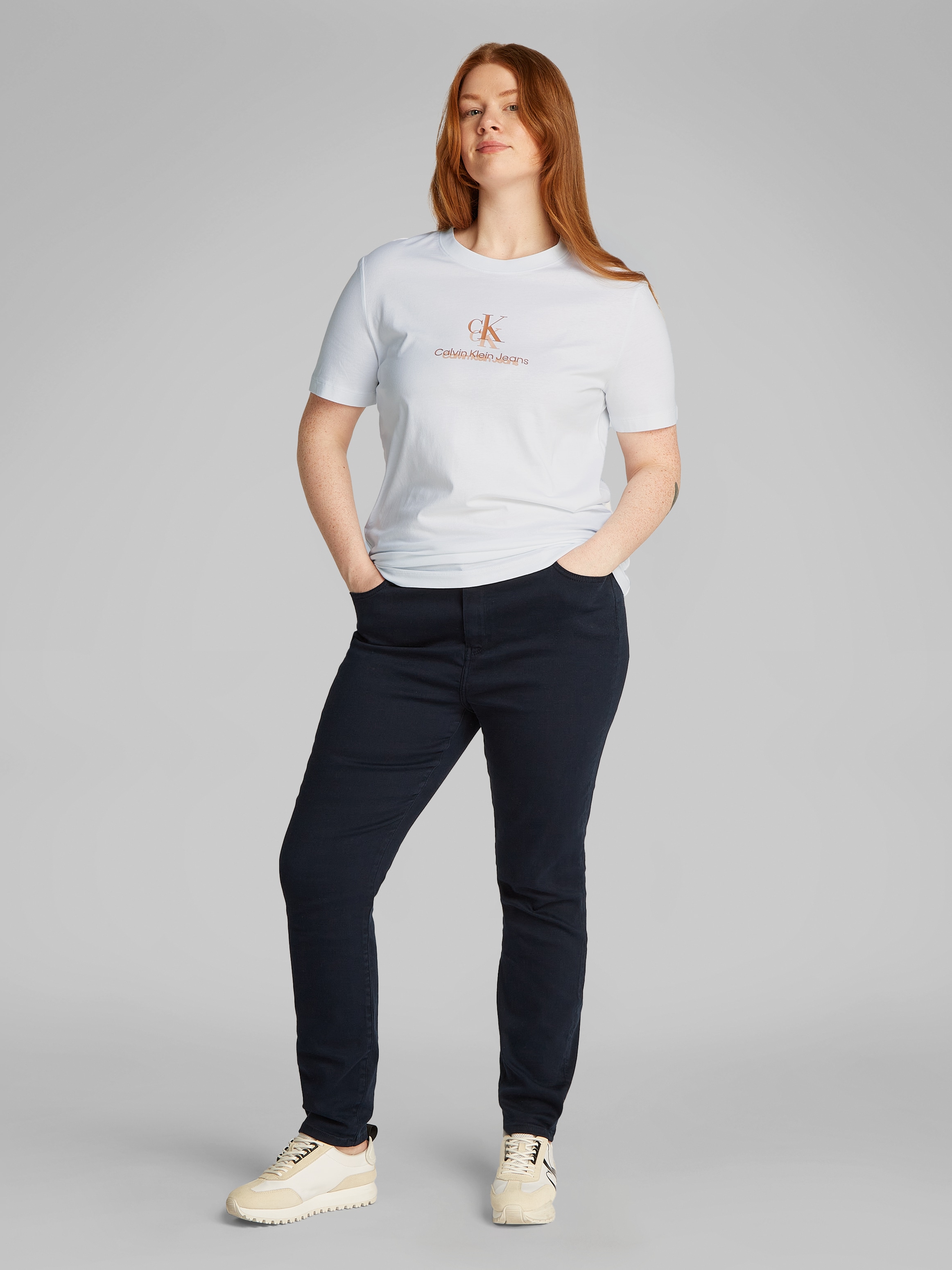 Calvin Klein Jeans Plus T-Shirt »PLUS SHADOW GRAPHIC REGULAR TEE«, in großen Größen