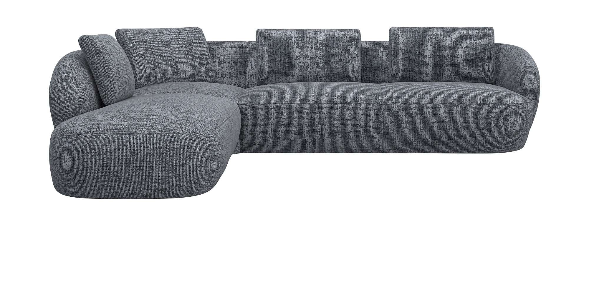 FLEXLUX "Torino, rund, L-Form, Sofa-Ecke mit Ottomane" Modernes, organische günstig online kaufen