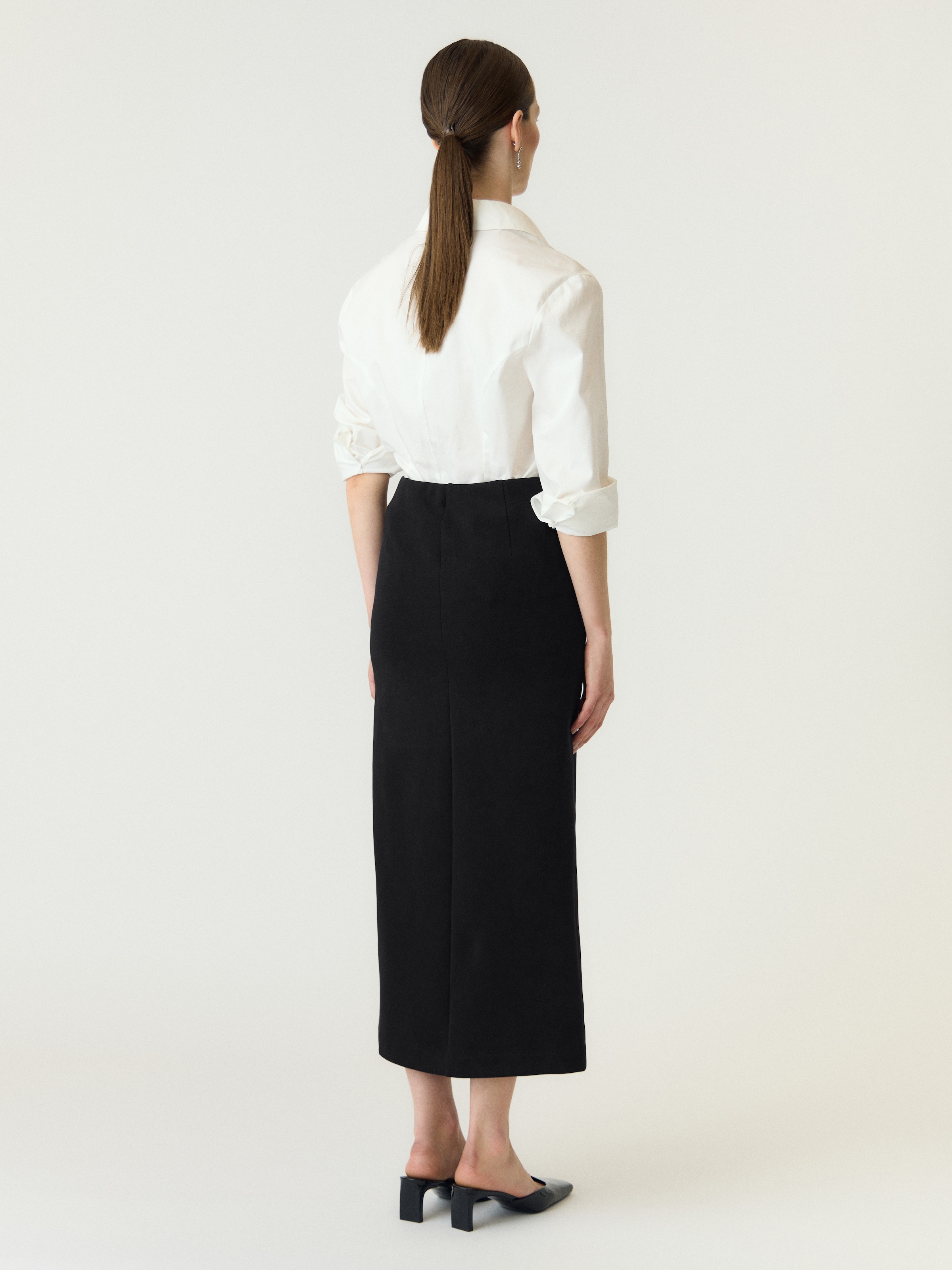 Y.A.S Maxirock »YASPINA HW LONG SKIRT NOOS« Baumwollmischung, high waist