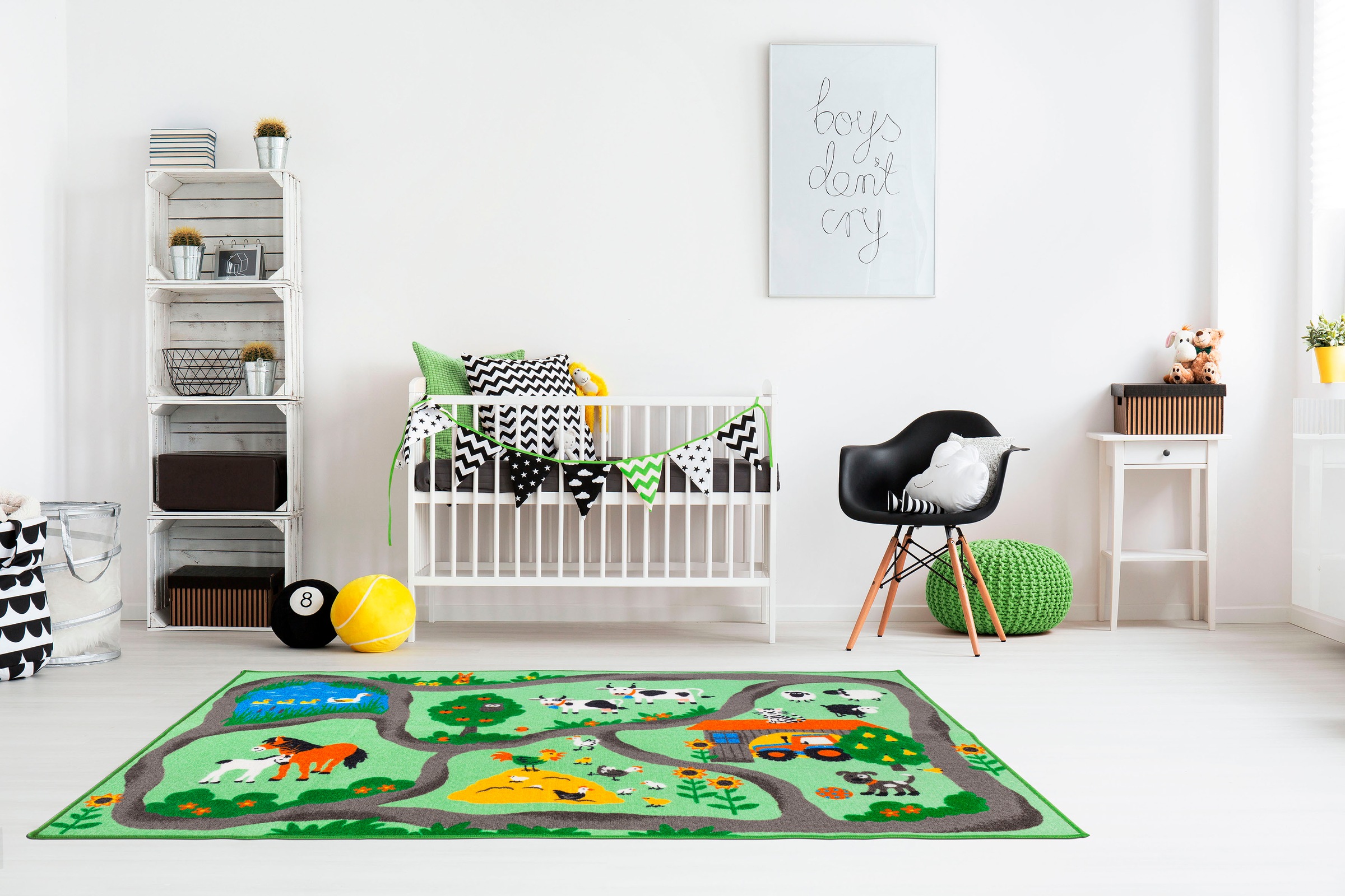 Andiamo Kinderteppich "Farmstead" rechteckig 5 mm Höhe Spiel- und Straßente günstig online kaufen