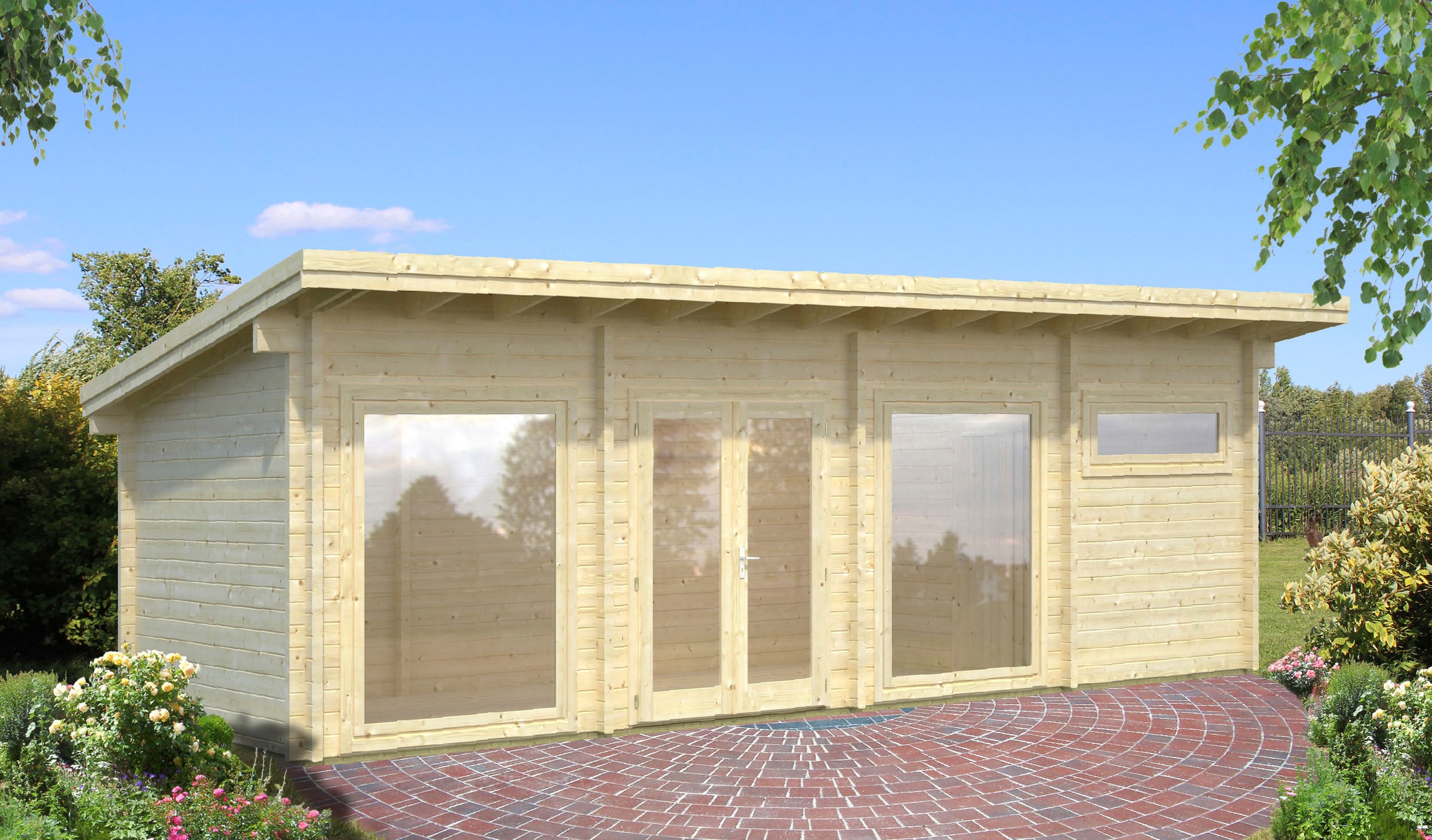 Palmako Gartenhaus "Heidi", (Set), 22,8 m², mit Fußboden im Gartenhaus günstig online kaufen