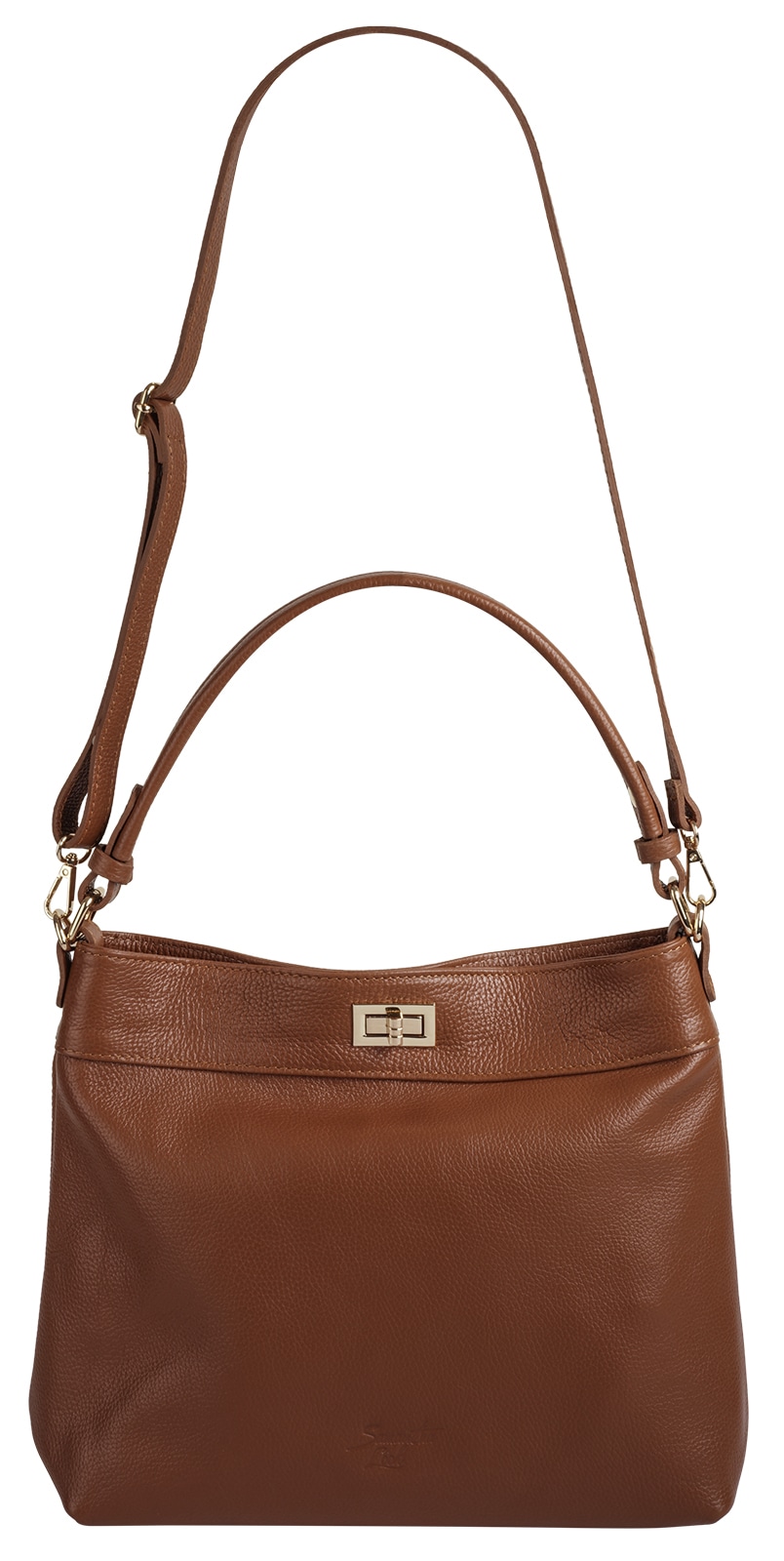 Samantha Look Henkeltasche echt Leder, Made in Italy