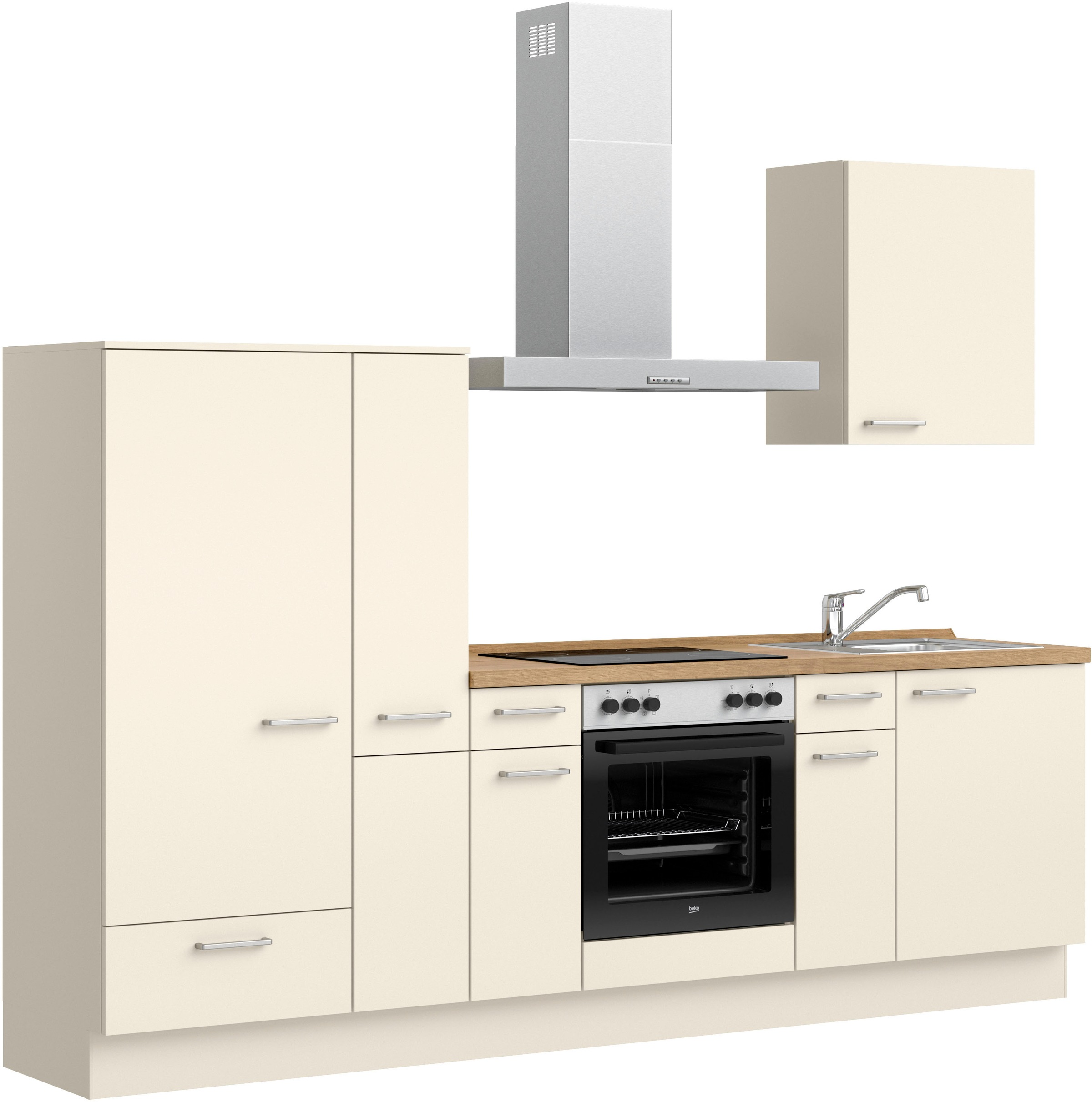 nobilia® Küchenzeile »"Touch I"«, vormontiert, Ausrichtung wählbar, Breite 270 cm, wahlw. mit E-Geräten