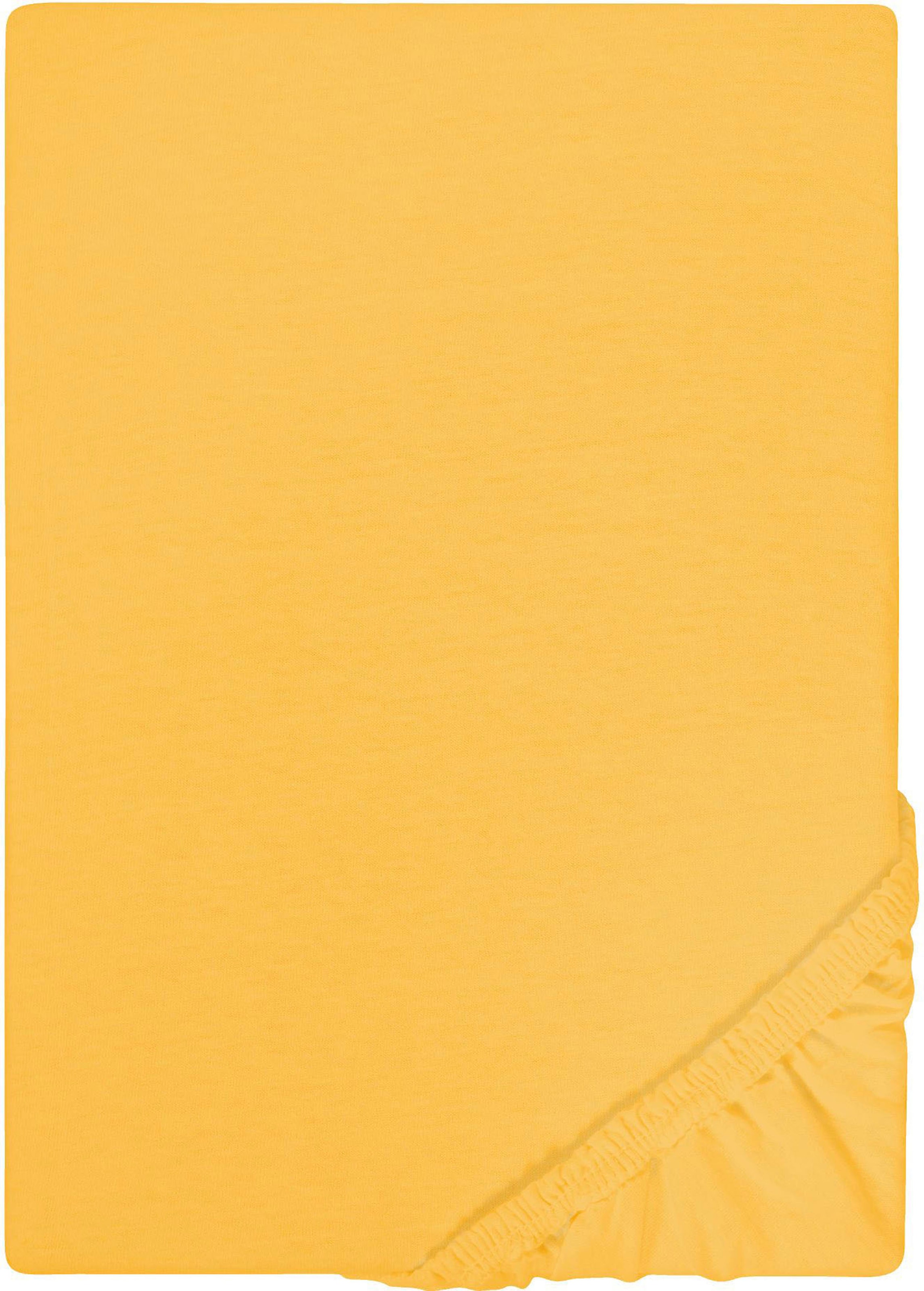 Castell - Markenbettwäsche Spannbettlaken »Jersey in Gr. 90x200, 140x200 oder 180x200 cm« aus Baumwolle, für Matratzen bis 22 cm Höhe, Bettlaken, Spannbetttuch