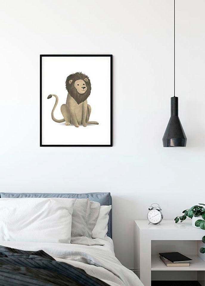 Komar Bild »Cute Animal Lion« Tiere 1 Stk. tlg. Wandbild zur Dekoration - ohne Rahmen