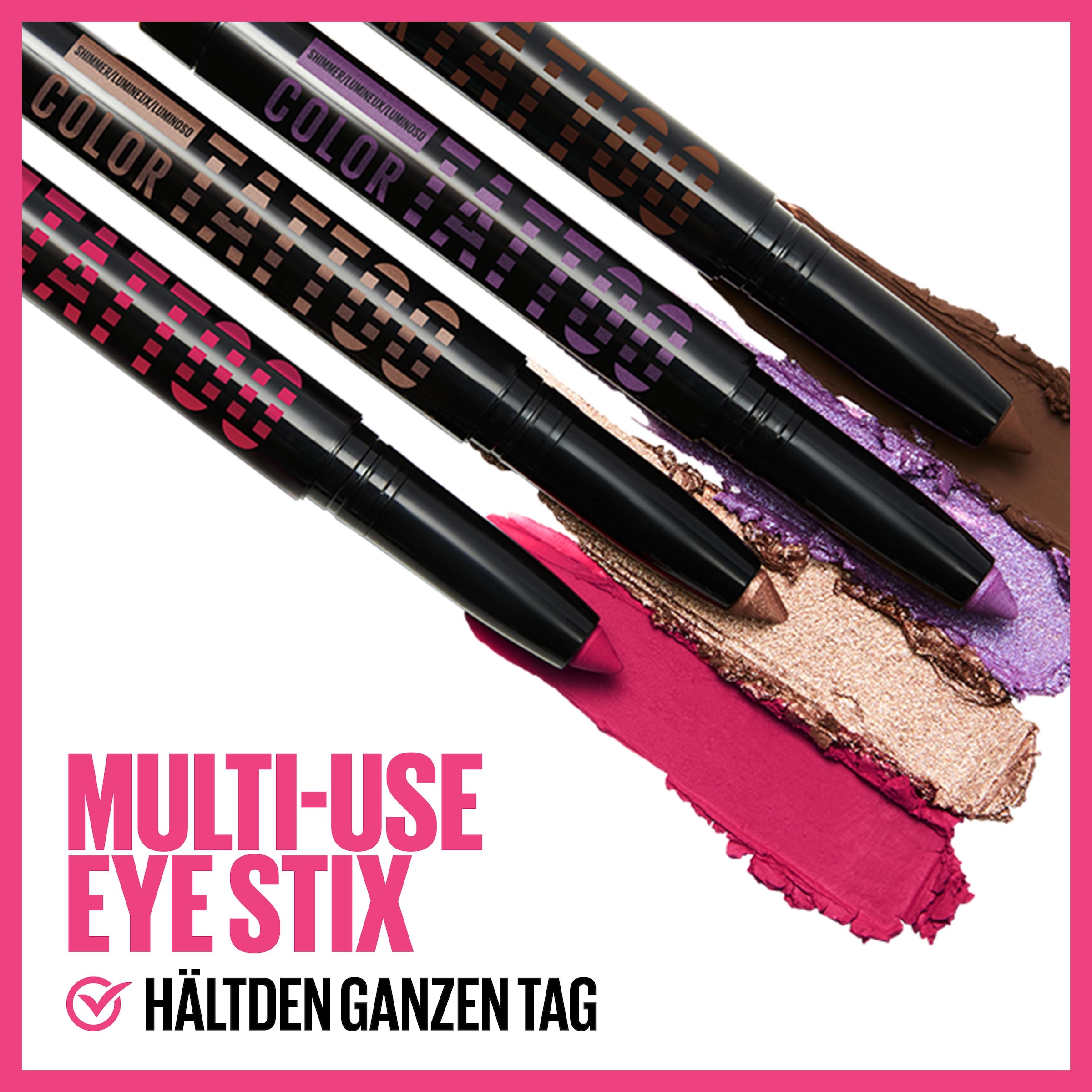 MAYBELLINE NEW YORK Lidschatten »Maybelline New York Color Tattoo 24h EyeStix Determined« All-in-One-Lidschatten, Eyeliner und Primer