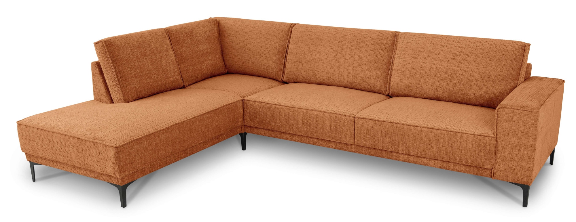 OTTO home Ecksofa »OLAND Chenille L-Form, B: 289 cm, Skandi-Design« Struktur, Flachgewebe, Luxus-Microfaser, Boucle