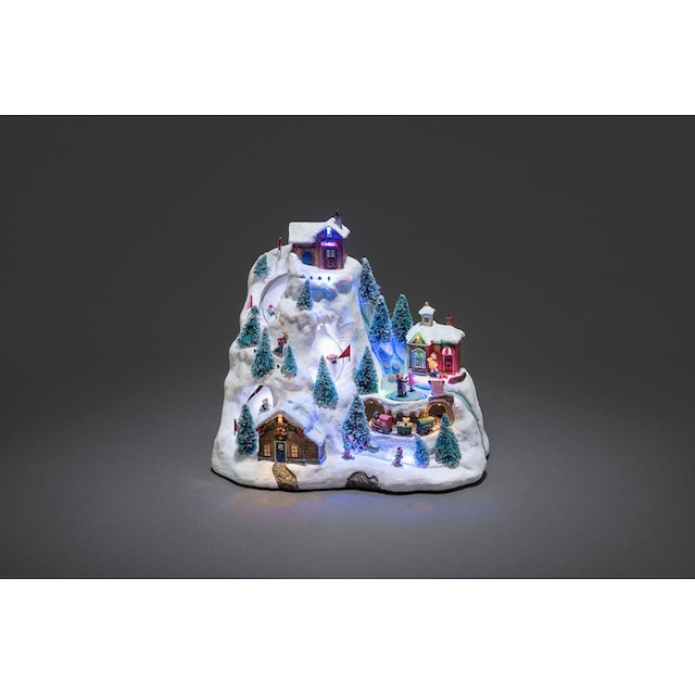 KONSTSMIDE Weihnachtsfigur »Weihnachtsdeko«, LED Szenerie Skipiste, m.  Animation + 8 klassischen Weihnachtsliedern bestellen | BAUR