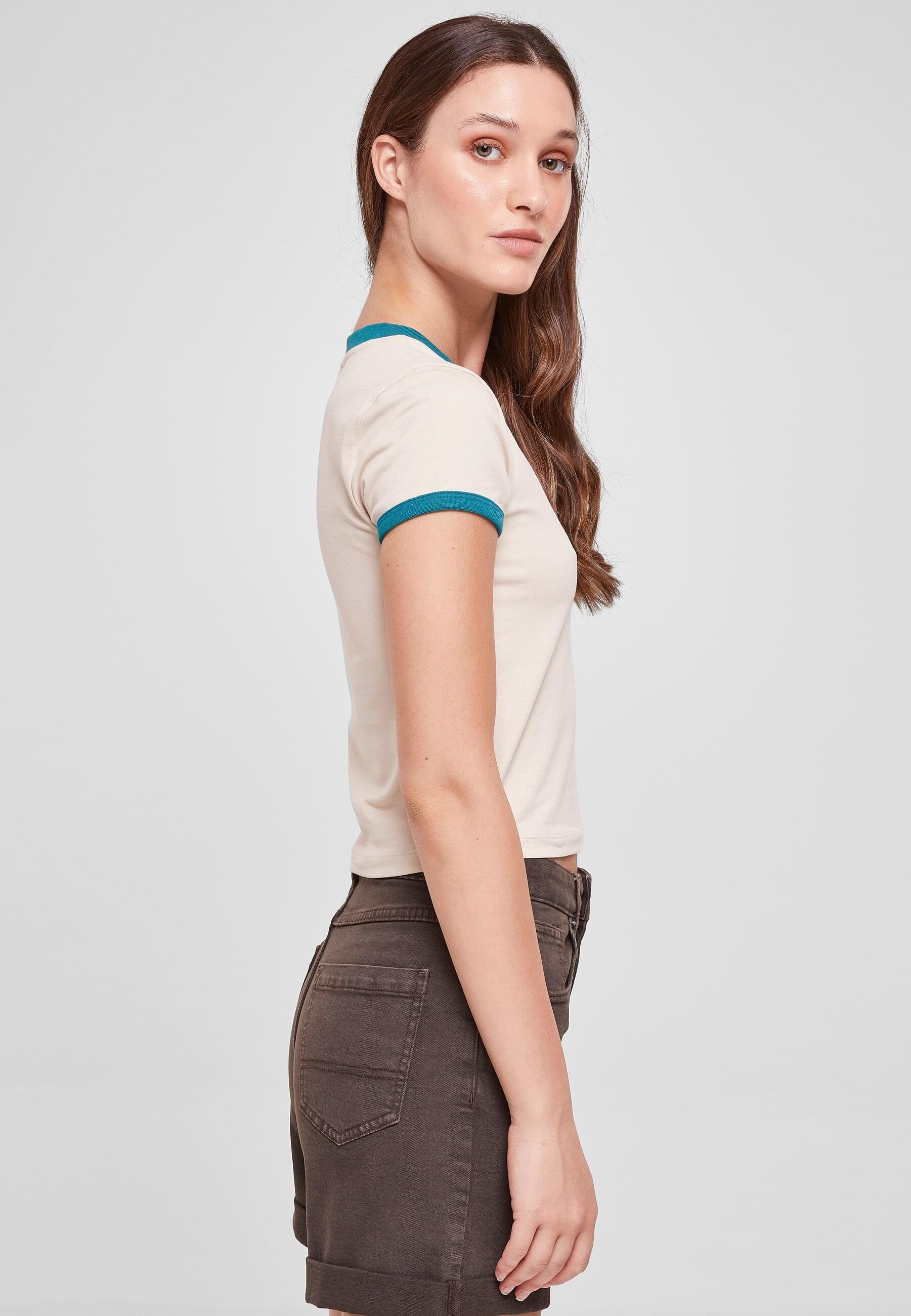 URBAN CLASSICS T-Shirt »Urban Classics Damen Ladies Stretch Jersey Cropped Tee«, (1 tlg.)