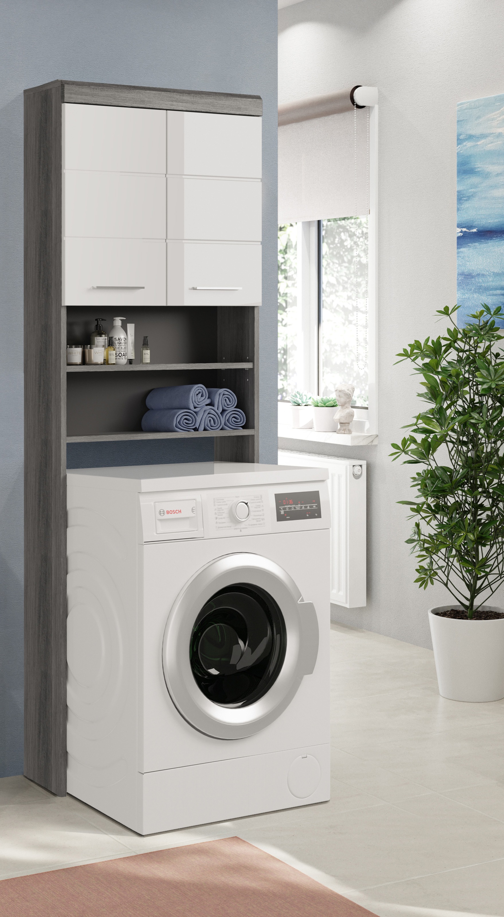 INOSIGN Waschmaschinenumbauschrank "SIENA, Breite 63cm, für Waschmaschine & günstig online kaufen