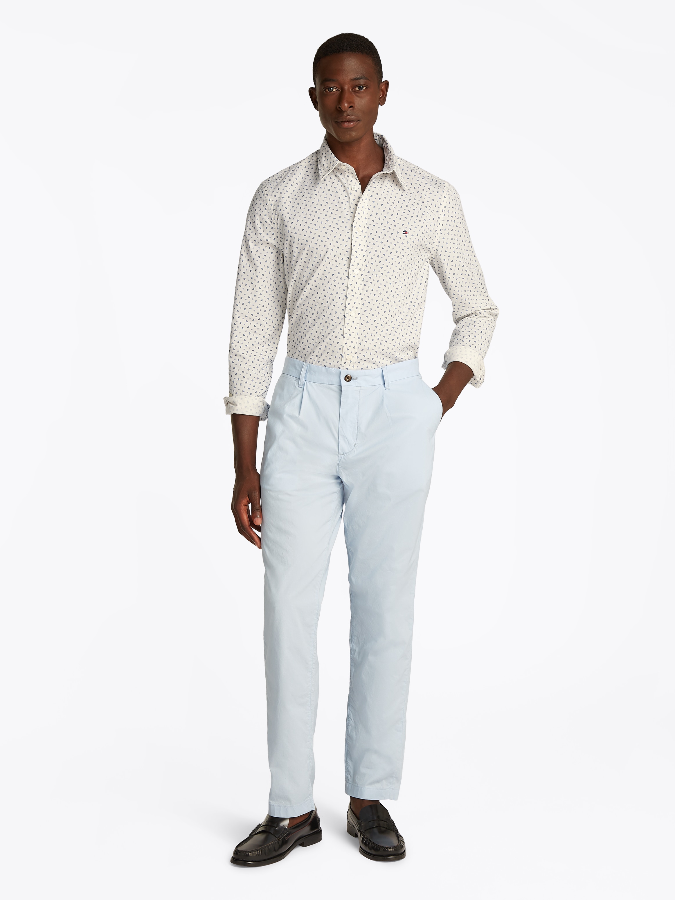 Tommy Hilfiger Langarmhemd »FLEX POPLIN AOP SF SHIRT«, mit Alloverprint
