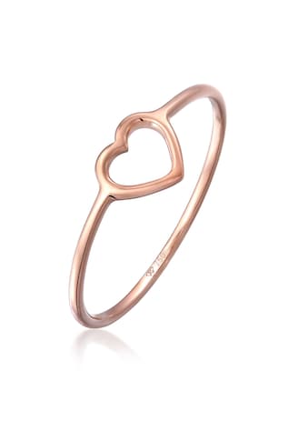 Fingerring »Bandring Herz Symbol Trend 750 Roségold (18 Karat)«