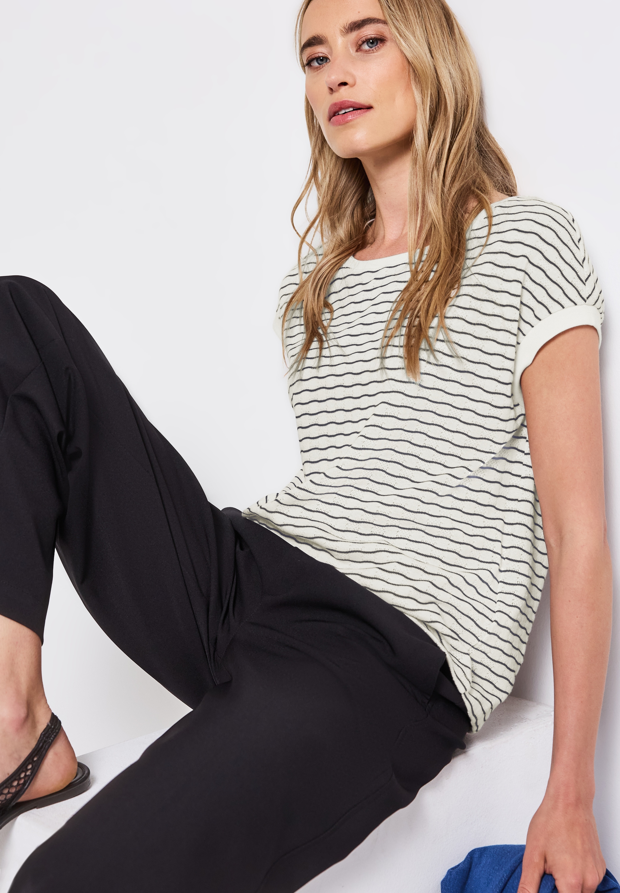 STREET ONE Shirttop, mit Streifen Muster