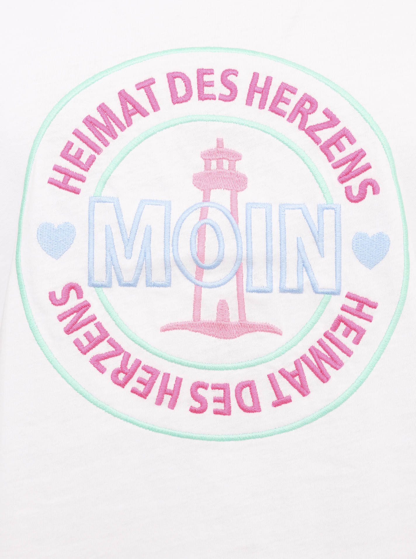Thumbnail - Zwillingsherz T-Shirt ""Heimat des Herzens"", Stickerei, Kurzarm, Rundhalsausschnitt, maritim