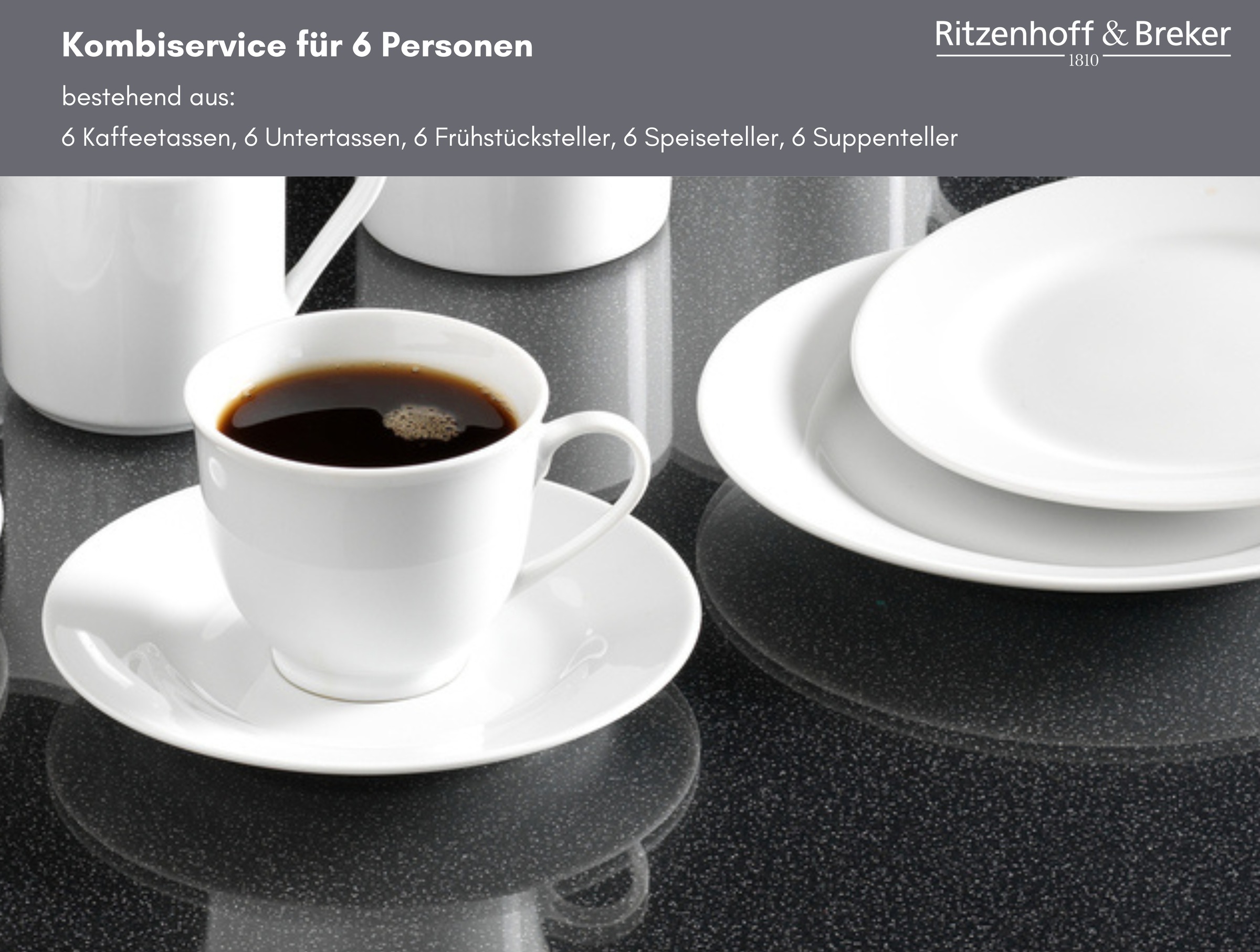 Ritzenhoff & Breker Kombiservice "Bianco" klassisch und schlicht, unifarben günstig online kaufen