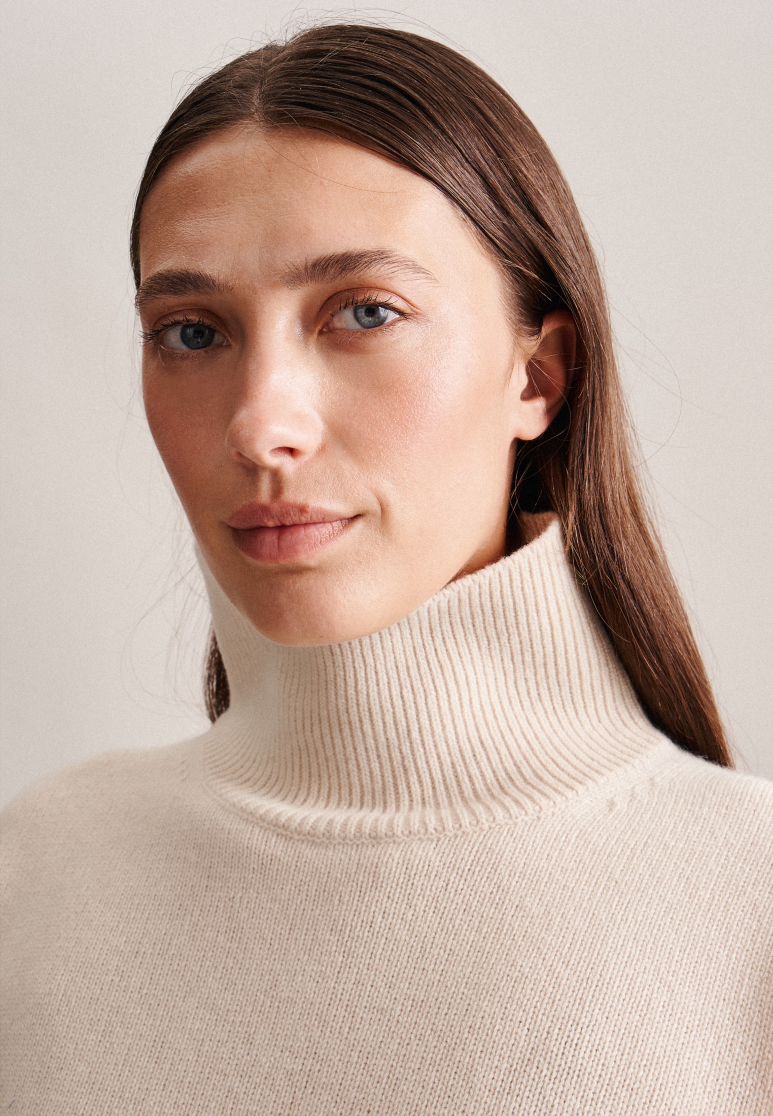 seidensticker Strickpullover, Langarm Rollkragen Uni