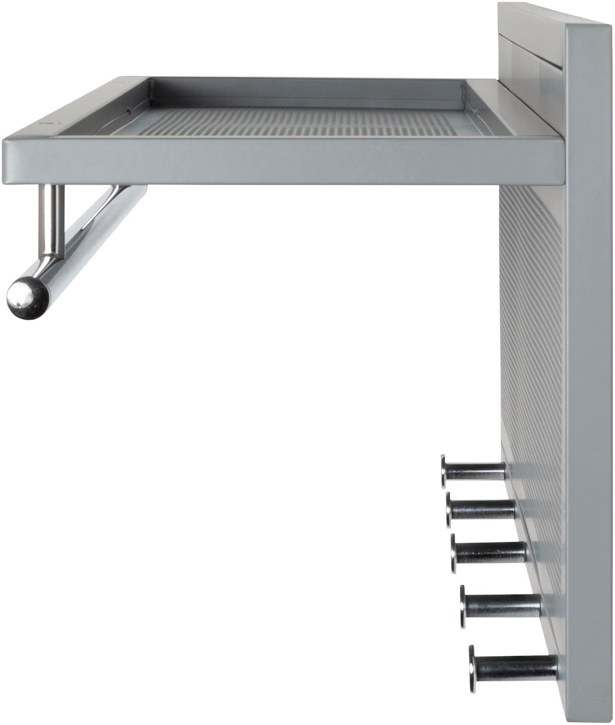 HAKU Wandgarderobe »Wandgarderobe« 1 Stk. tlg. rechteckig- aus Textil Grau - B/T/H 60/50/173 cm