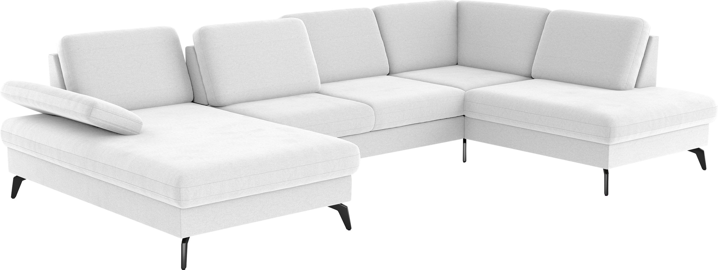 sit&more Wohnlandschaft »Morris U-Form, inkl. Sitztiefenverstellung«, wahlweise mit Armteilverstellung, Bettfunktion & Bettkasten