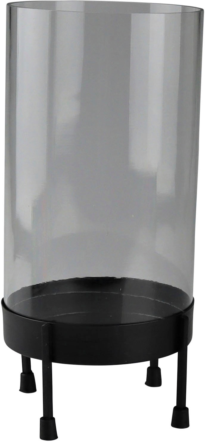 AM Design Windlicht Stumpenkerzenhalter aus Eisen und Glas