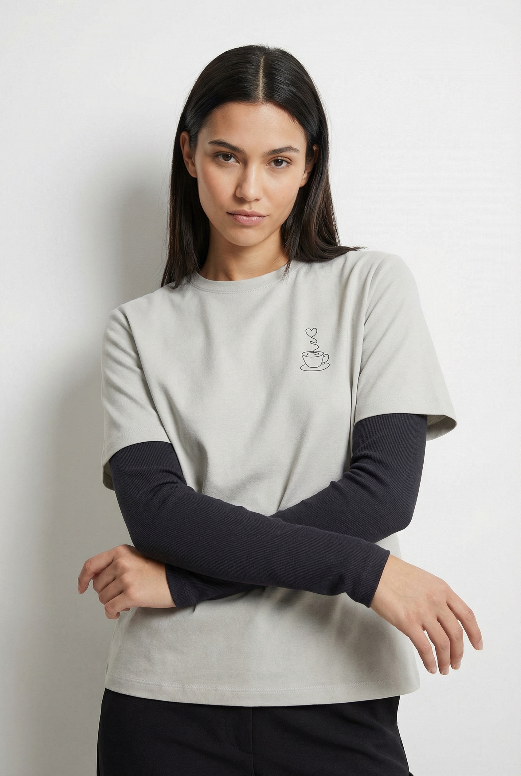 Vila Kurzarmshirt »VISYBILLA FRENCH O-NECK S/S TOP/PB/LC«