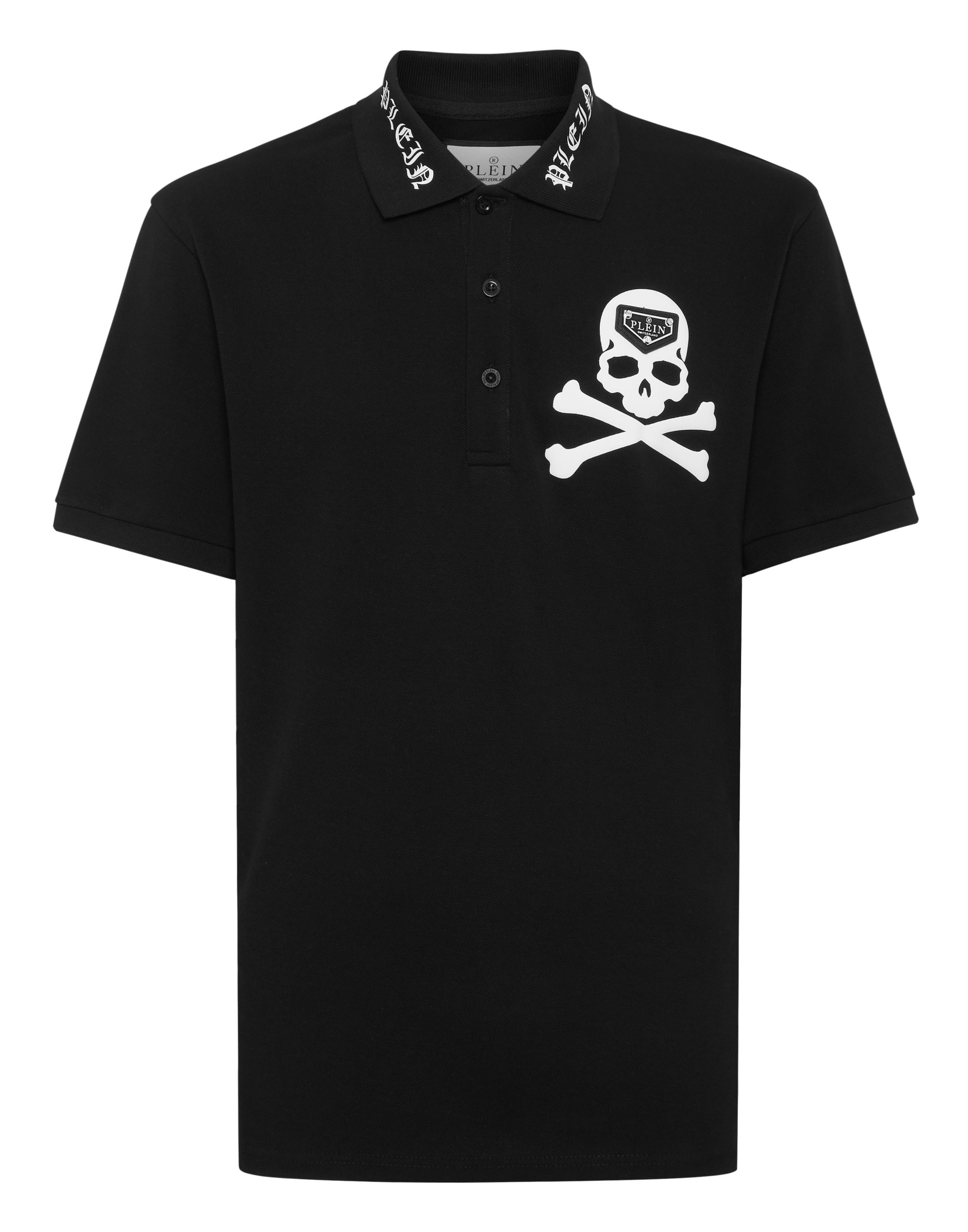PHILIPP PLEIN Jungen Poloshirt "Skull"02, schwarz, Gr. L, Obermaterial: 100% Baumwolle, Shirts