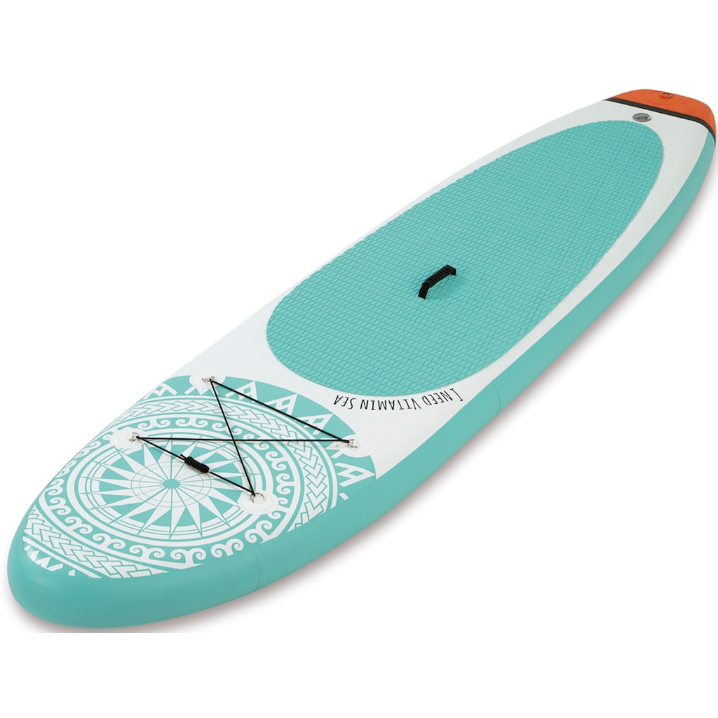 EASYmaxx Inflatable SUP-Board »MAXXMEE Stand-Up Paddle-Board 2020 weiß/blau«, (Spar-Set, 7 tlg., mit Paddel, Pumpe und Transportrucksack)