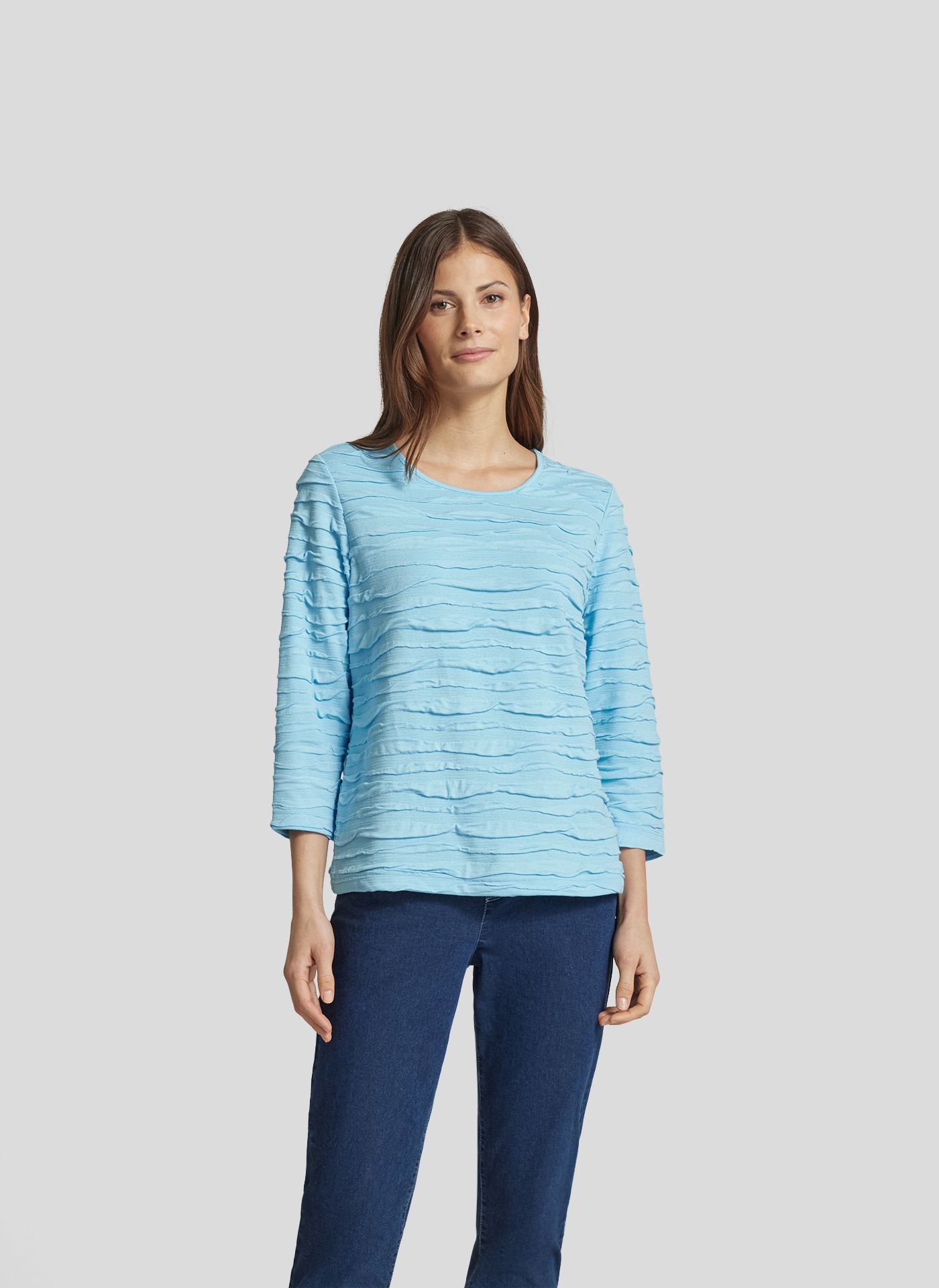 Rabe Palaidinė » 3/4-Arm-Shirt su Struktur-...