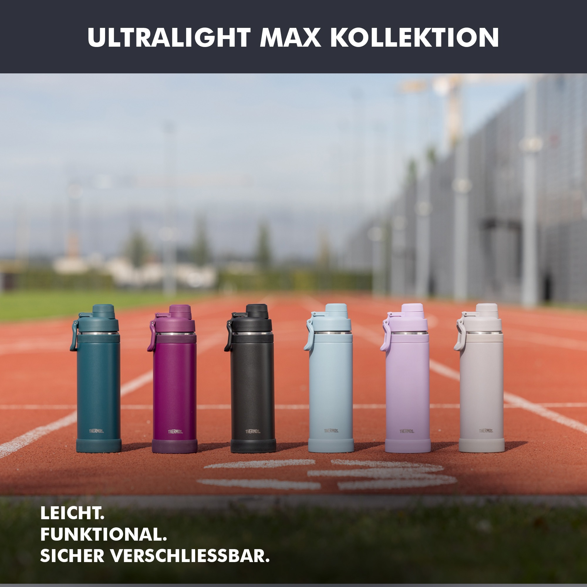 THERMOS Isolierflasche »ULTRALIGHT MAX BOTTLE, doppelwandiger Edelstahl, spülmaschinenfest« 1,00 l, 24h kalt & 12h heiß, mit Tragegriff und Trinköffnung