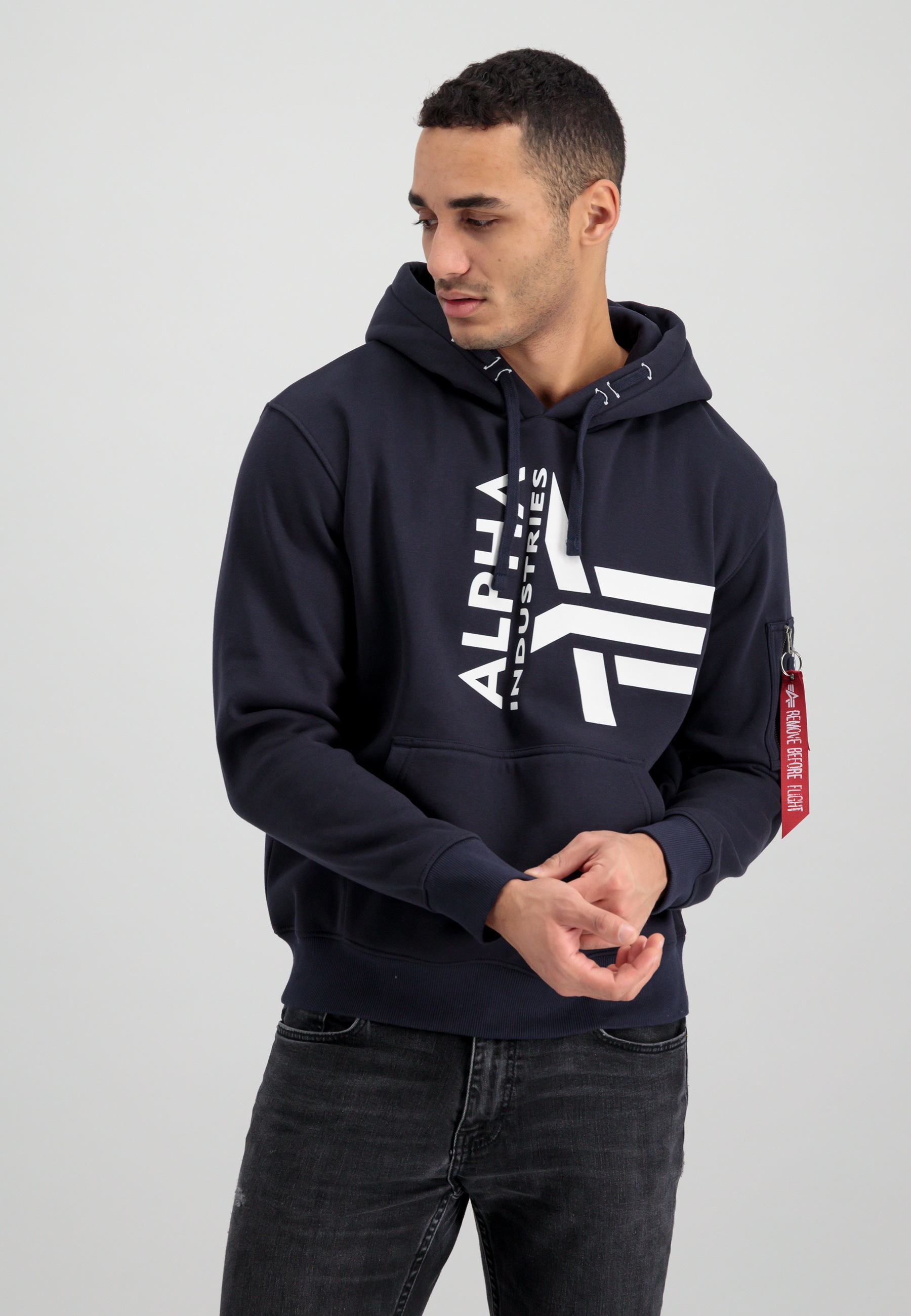 Black Friday Alpha Men »Alpha Industries Industries Logo Hoody« Hoodie BAUR - Foam Hoodies | Half