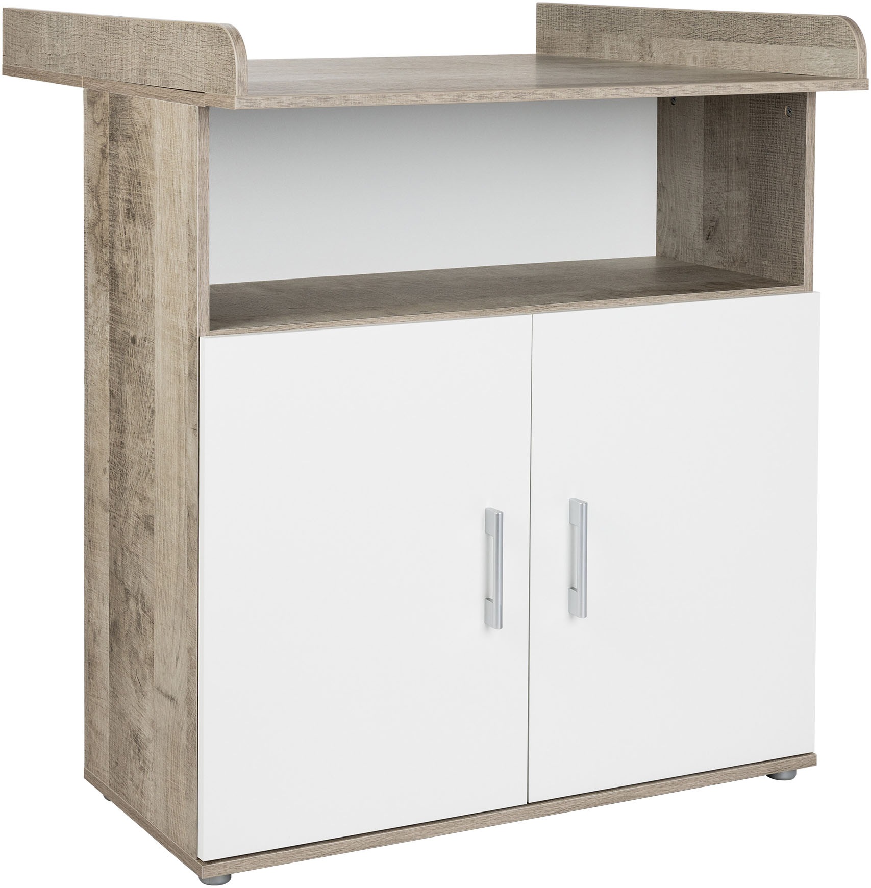 arthur berndt Babyzimmer-Komplettset »Jugendzimmer-Set »Kilian« 4-teilig«, (4 tlg.), Platinum Oak/ Weiß Nachbildung