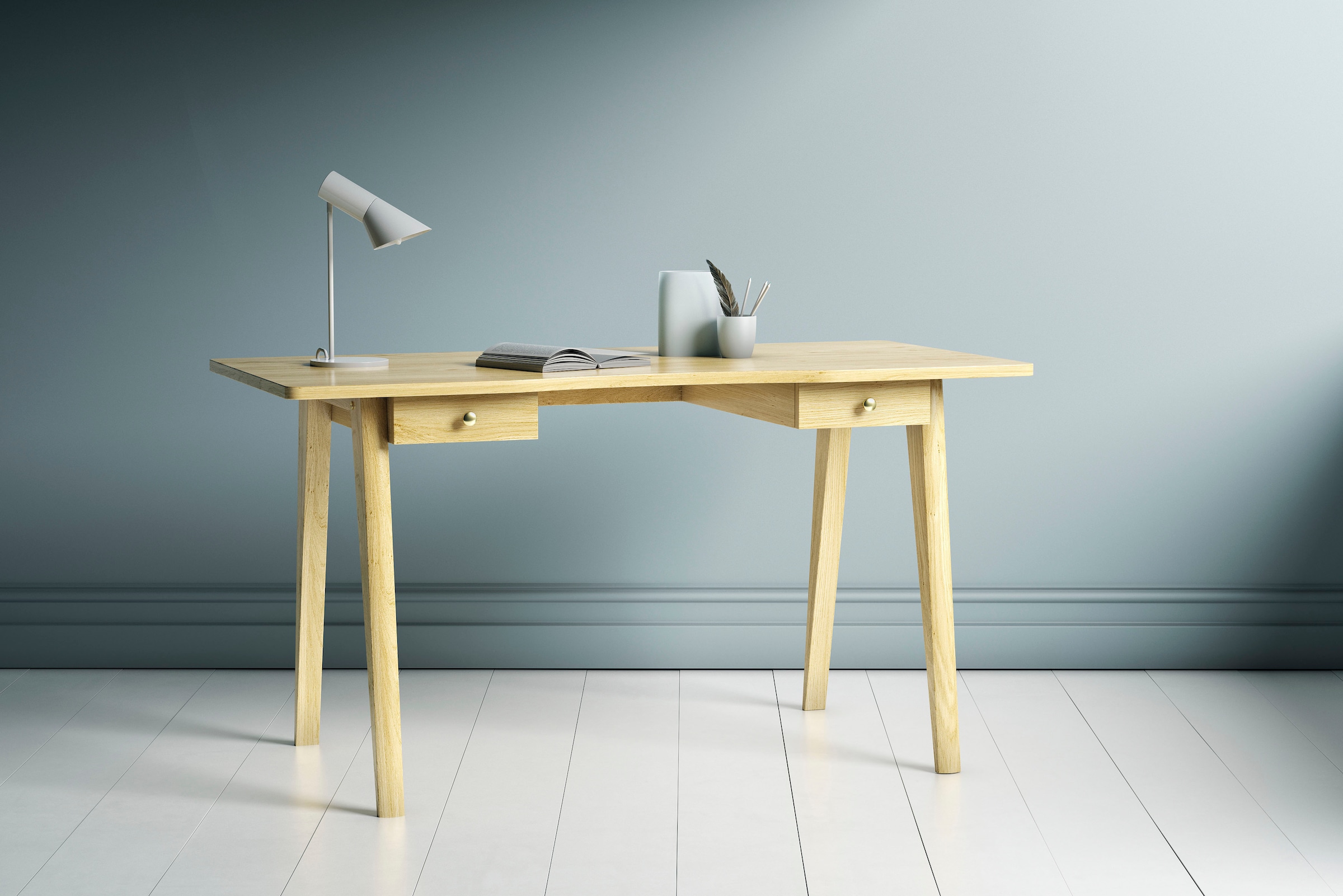 Woodman Schreibtisch "Nice" B/T/H: 140/70/75 cm, im skandinavian Design, Ti günstig online kaufen