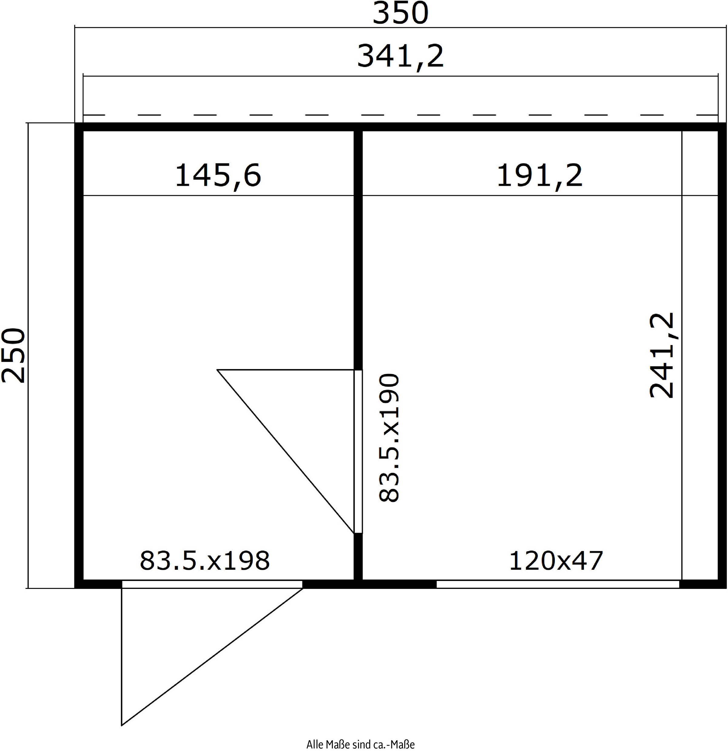 LASITA MAJA Gartenhaus »SARDINIA«, (Set, inkl. Fussbodenbretter zum verlegen)
