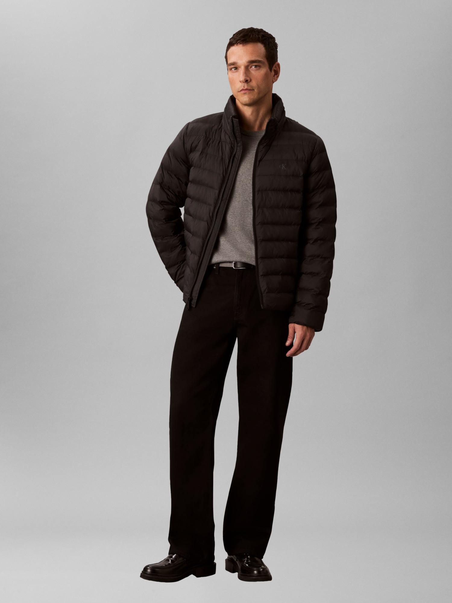 Calvin Klein Jeans Steppjacke »LS NYLN MD WT HDD F«, mit Kapuze, mit Kapuze im Kragen