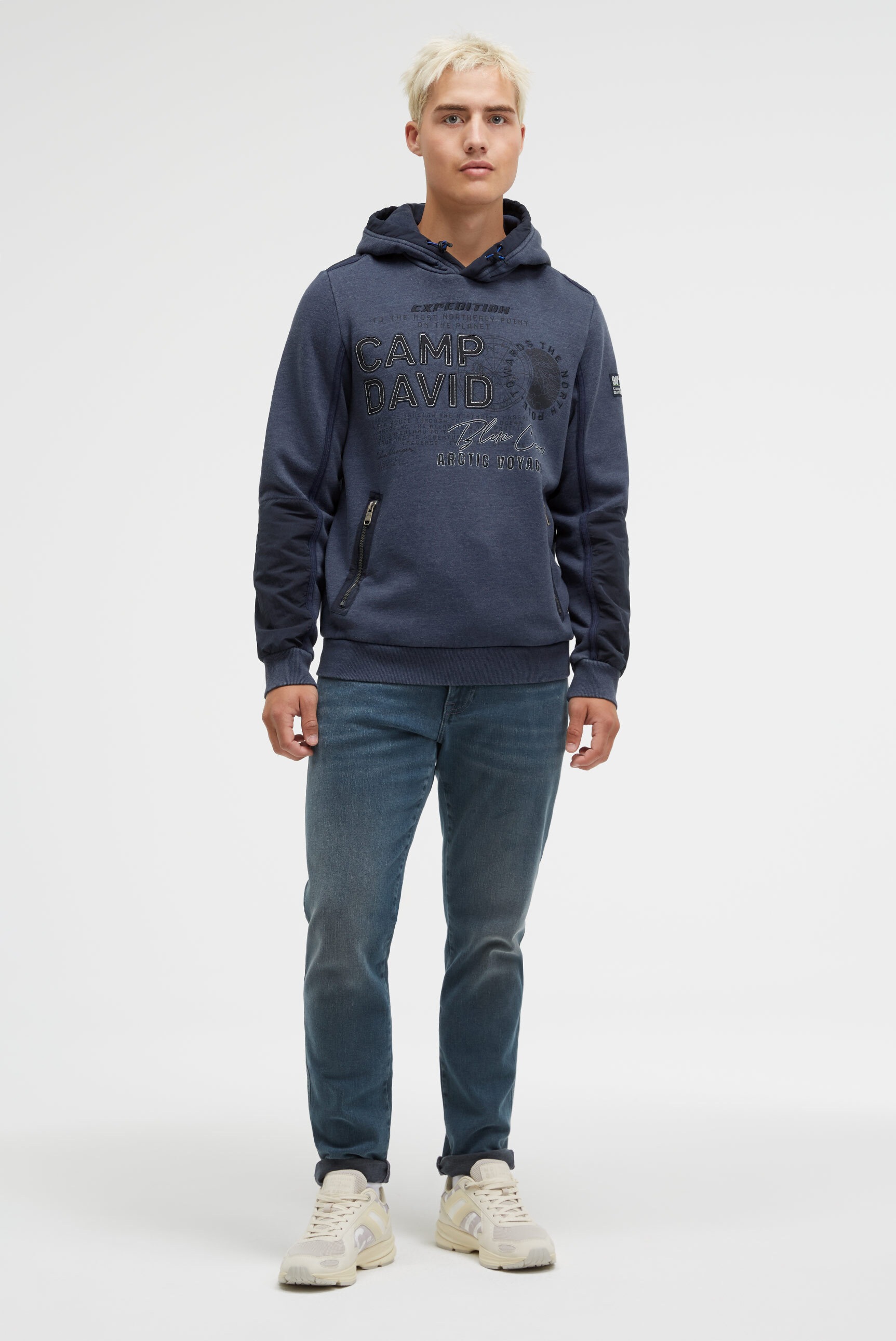 Thumbnail - CAMP DAVID Kapuzensweatshirt mit Reißverschluss-Taschen