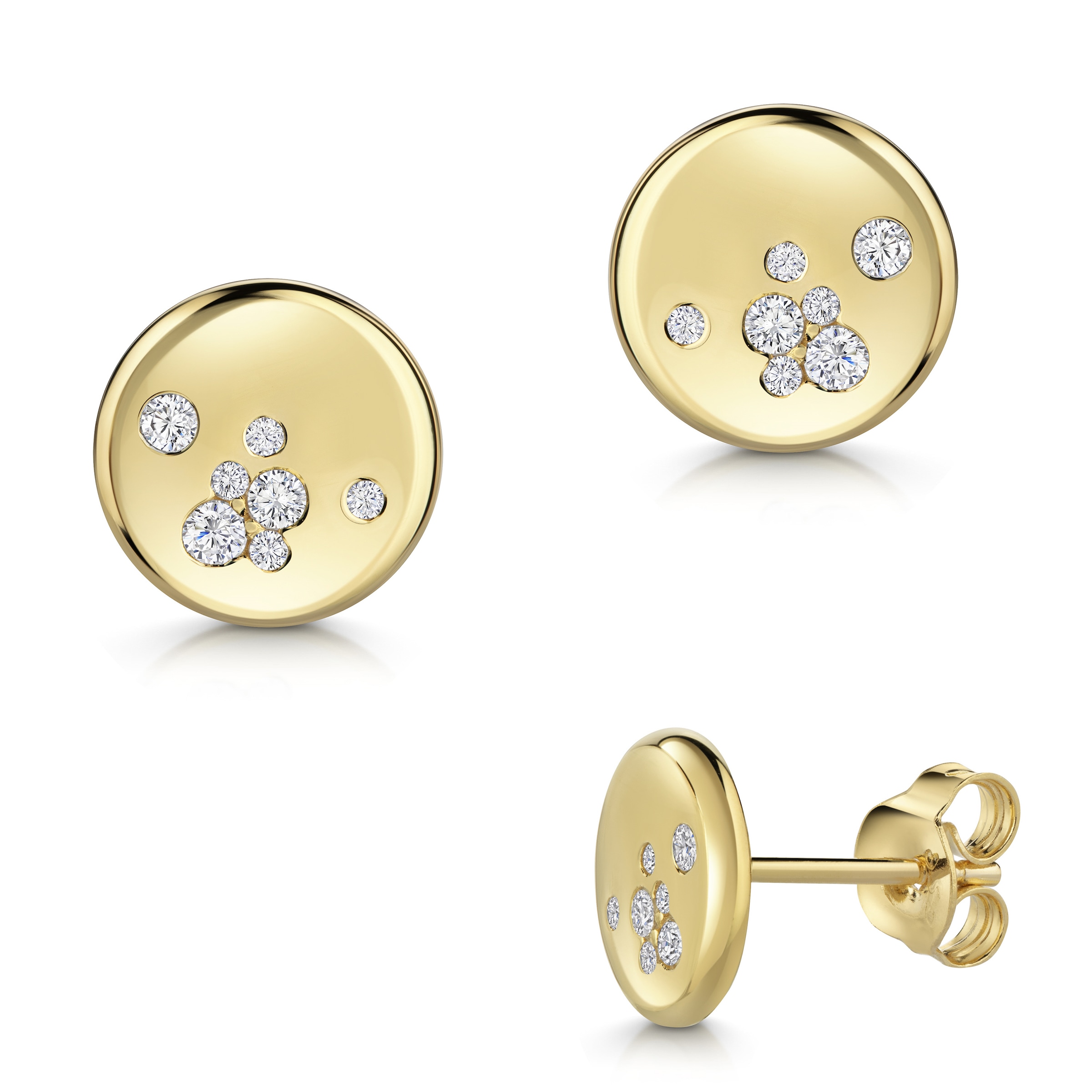 Firetti Paar Ohrstecker »Schmuck Geschenk Silber 925 Ohrschmuck Ohrringe Kreis rund« Made in Germany - mit Zirkonia (synth.)