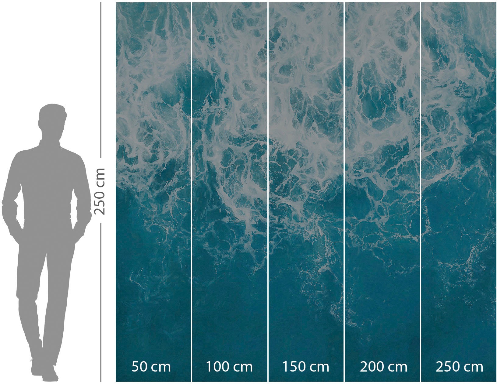 Komar Vliestapete »Digitaldruck Vlies - The Shore - Größe 250 x 250 cm«, bedruckt, Wohnzimmer, Schlafzimmer