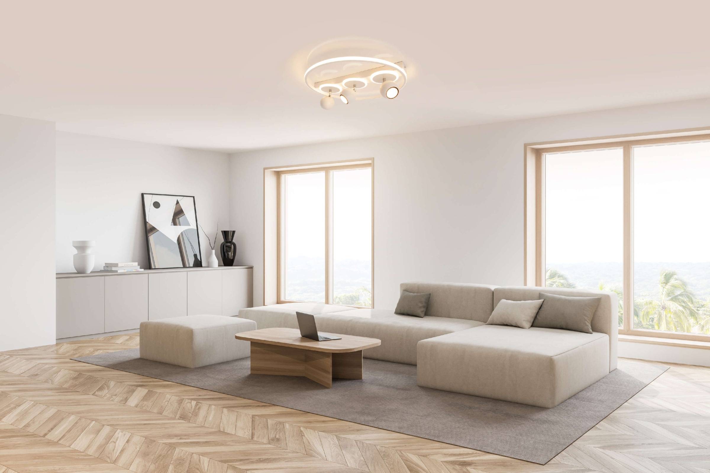 näve Deckenleuchte »3er-Spot LED "Ronda"«, 3 flammig, Leuchtmittel GU10 | LED fest integriert, modernes design. Helles Licht.