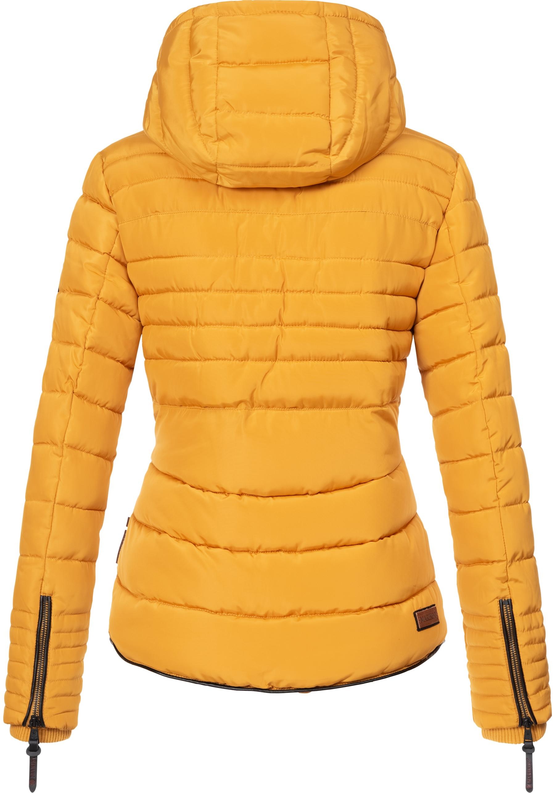 Marikoo Winterjacke »Amber«, mit Kapuze, stylische Steppjacke mit Teddyfutter