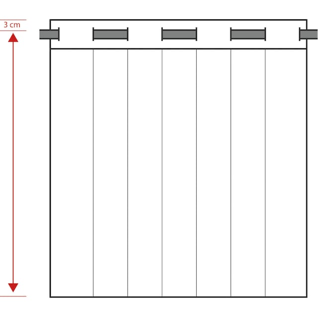 Neutex for you! Vorhang »Laos«, (1 St.), Ösenschal mit 8 Metallösen | BAUR