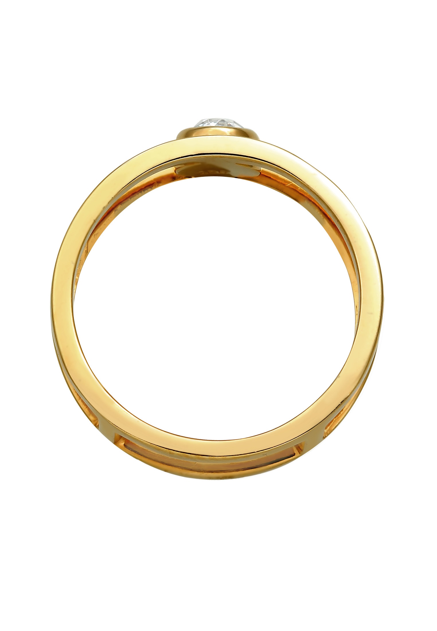 Elli Premium Fingerring »Glas Kristalle Weiß 925 Sterling Silber«