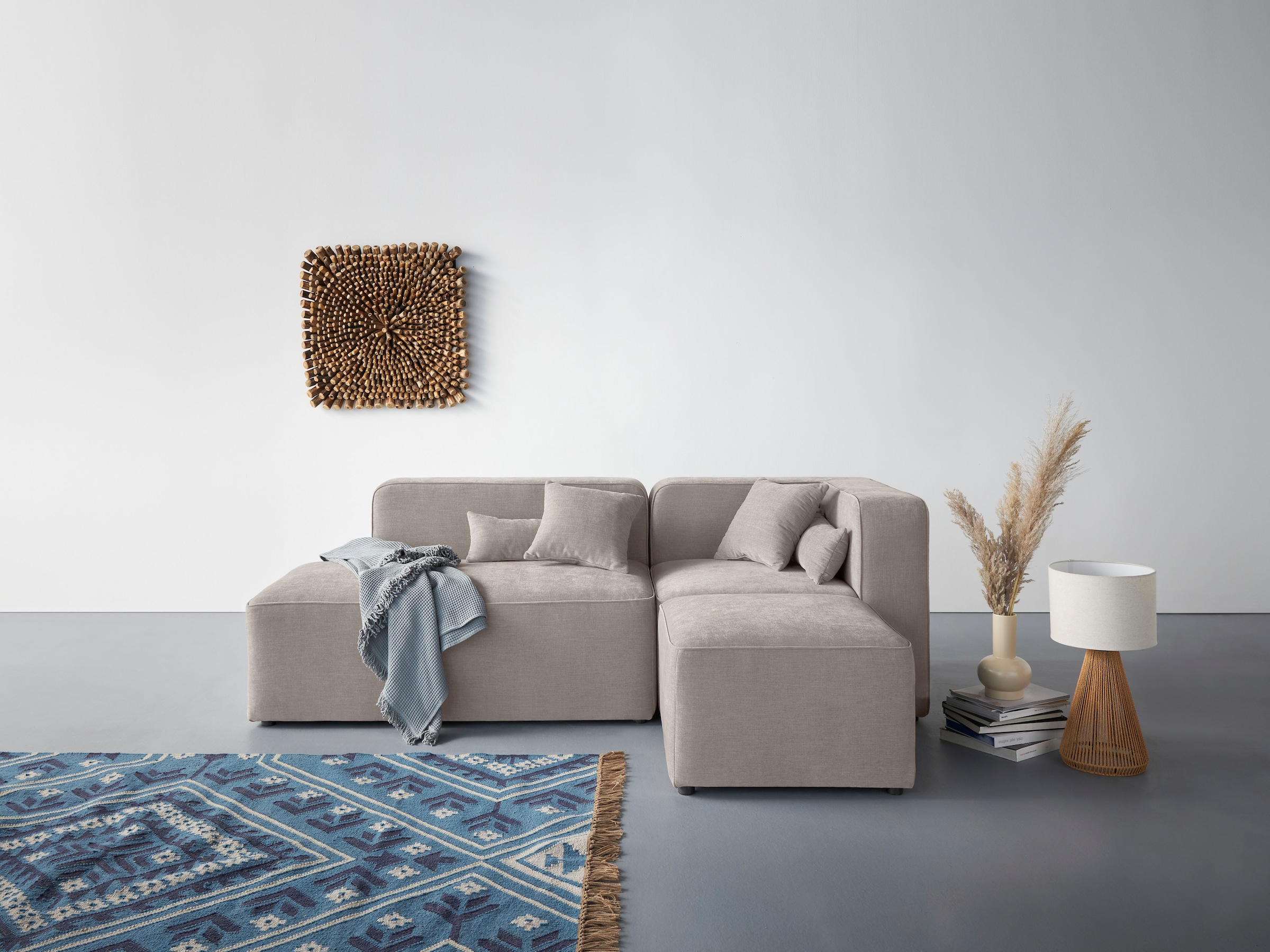 Home affaire Ecksofa "Sundstrup L-Form" Modulserie, individuelle Zusammenst günstig online kaufen