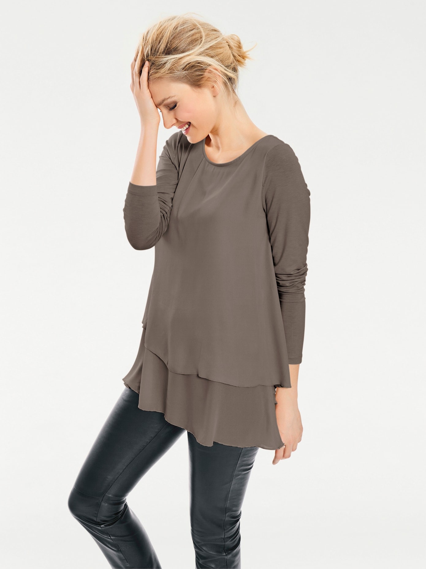 heine Rundhalsshirt »Rundhals-Shirt«, (1 tlg.)