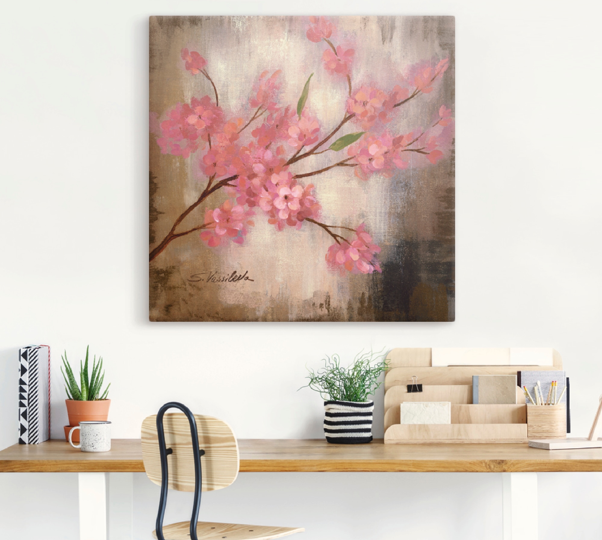 Artland Leinwandbild »Kirschblüte I«, Blumen, (1 St.), auf Keilrahmen gespannt