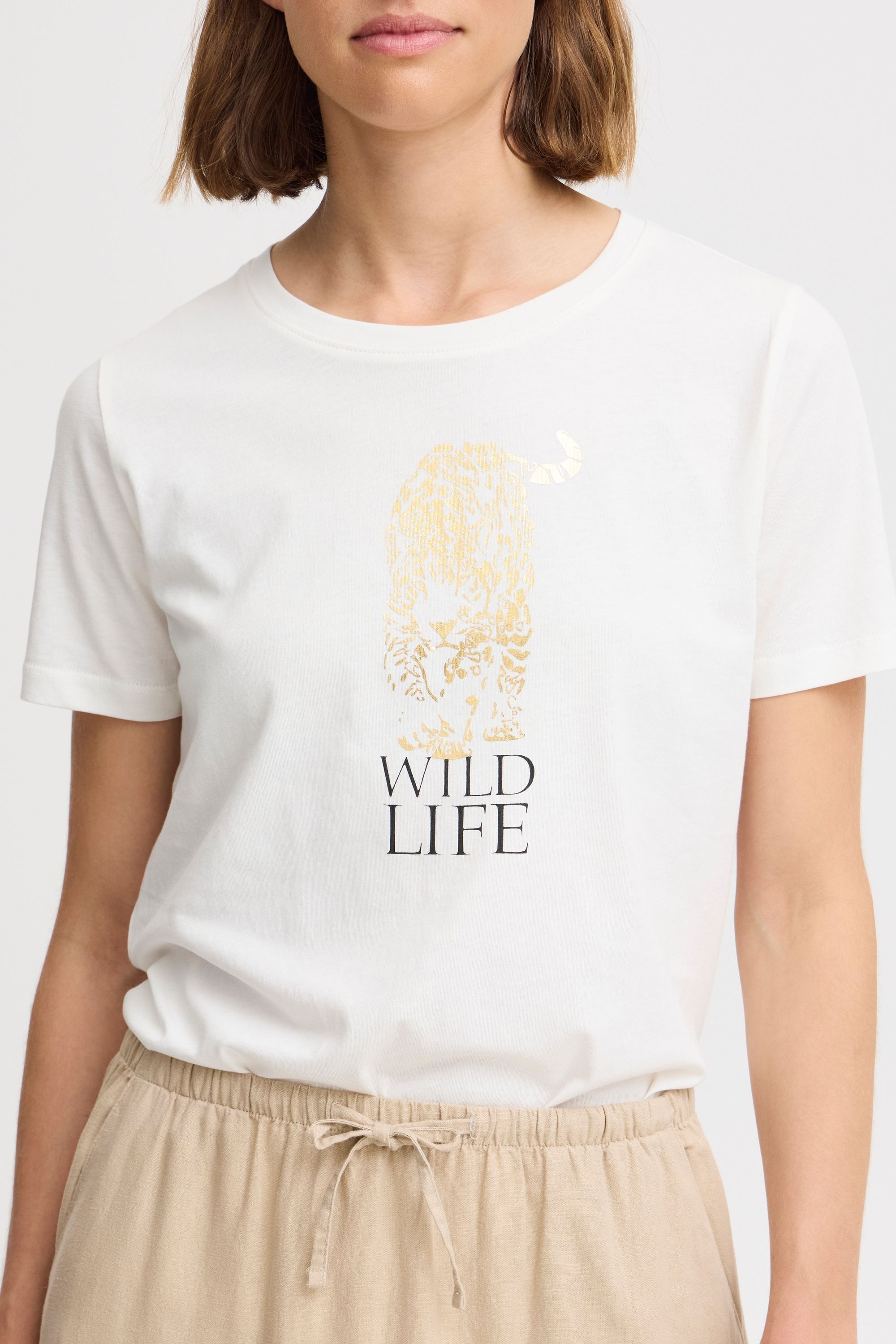 b.young Rundhalsshirt »Rundhalsshirt BYSOBBE TIGER«