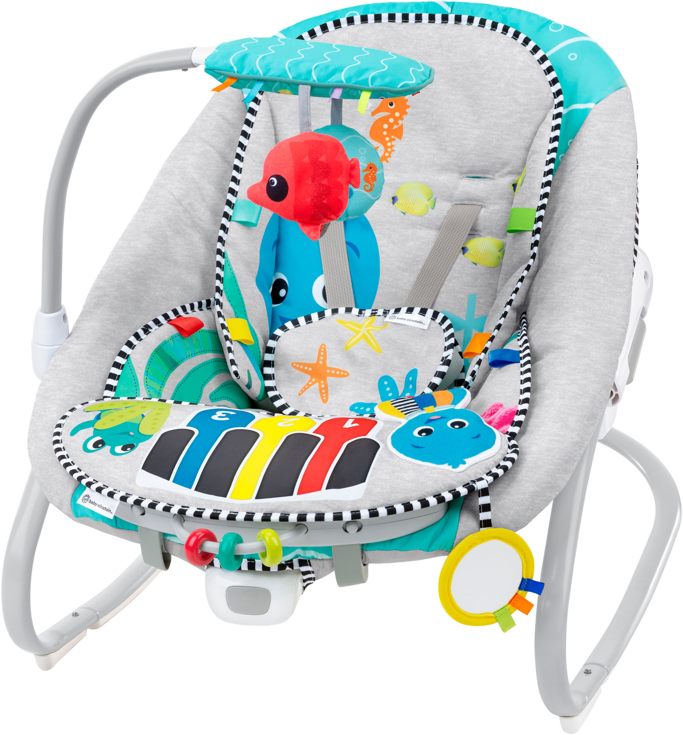 Baby Einstein "Kick to It 4-in-1 Musical Swing & Rocker" bis 9 kg mit Sound günstig online kaufen